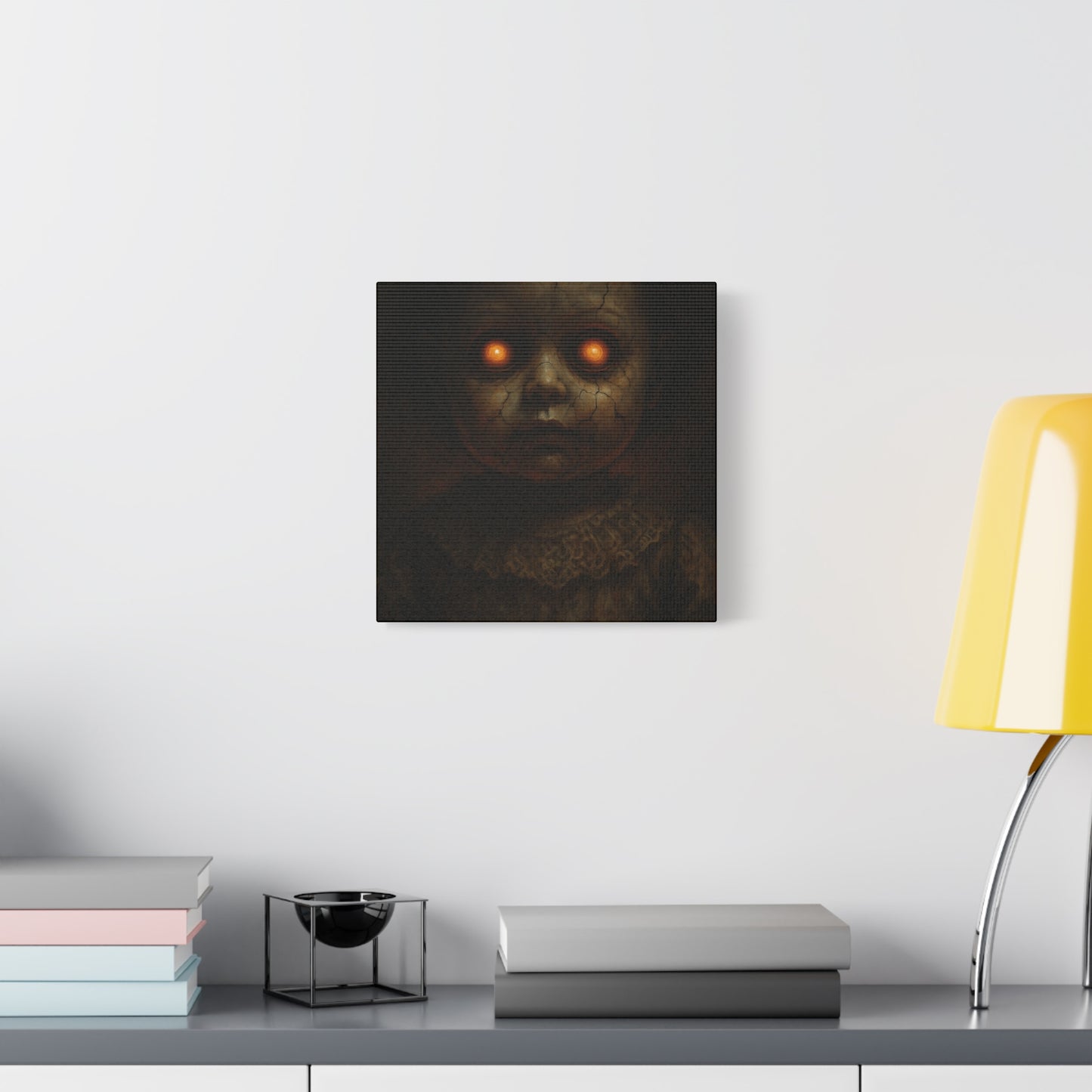 Eerie Artwork Canvas, Horror Decor, Creepy Wall Art, Spooky Gift, Haunted Home Decoration