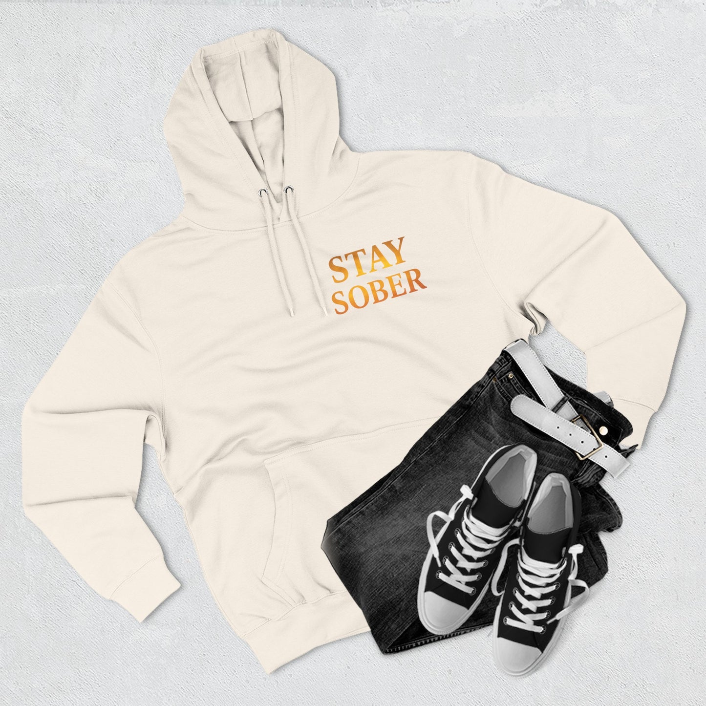 Inspirational Fleece Hoodie, Motivational Gift for Wellness, Stay Sober Apparel, Positive Affirmation Hoodie, Recovery Support Clothing