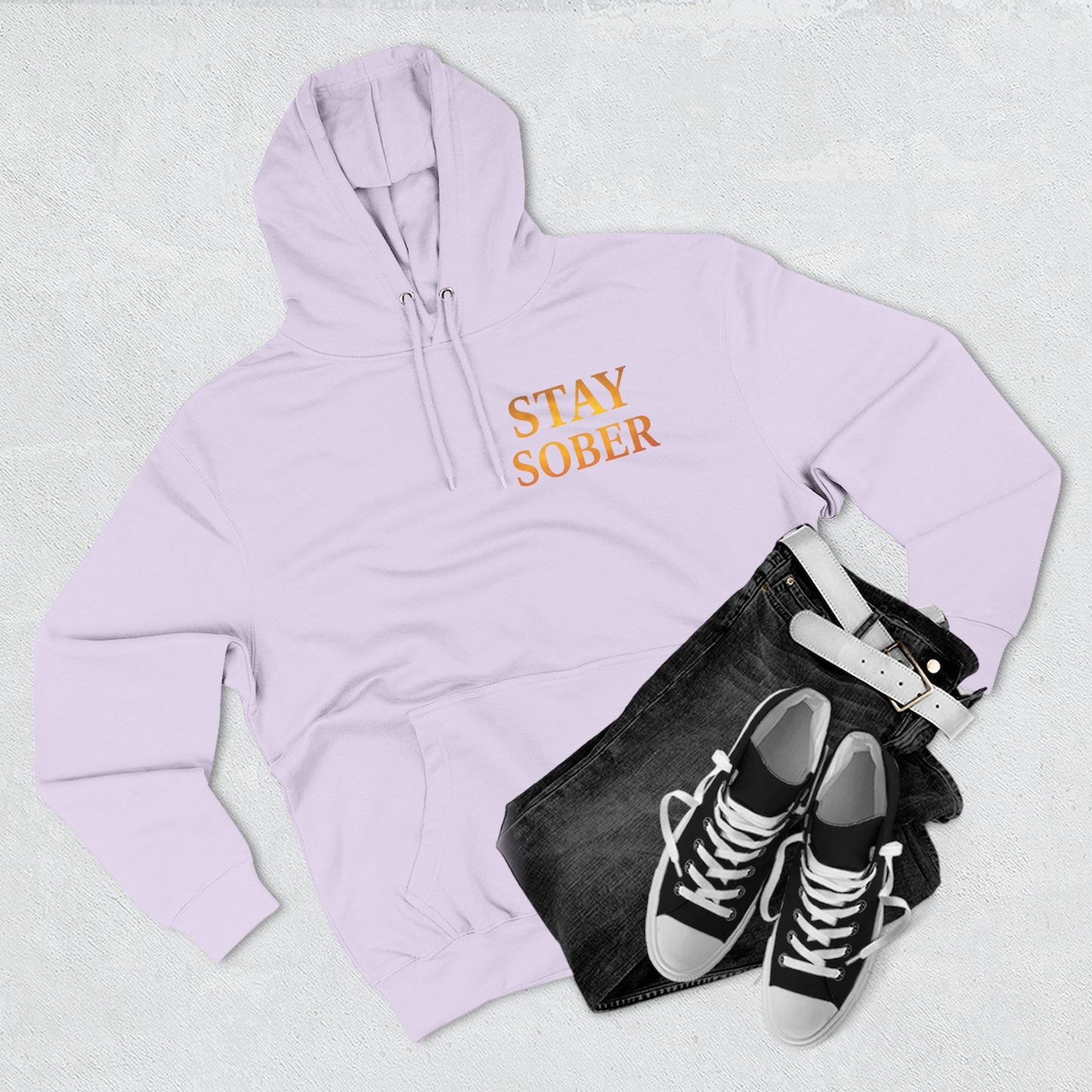Inspirational Fleece Hoodie, Motivational Gift for Wellness, Stay Sober Apparel, Positive Affirmation Hoodie, Recovery Support Clothing