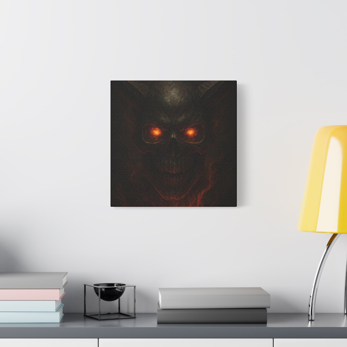 Gothic Wall Art Canvas, Dark Decor for Halloween, Gift for Horror Fans, Scary Home Wall Hanging, Edgy Room Decor