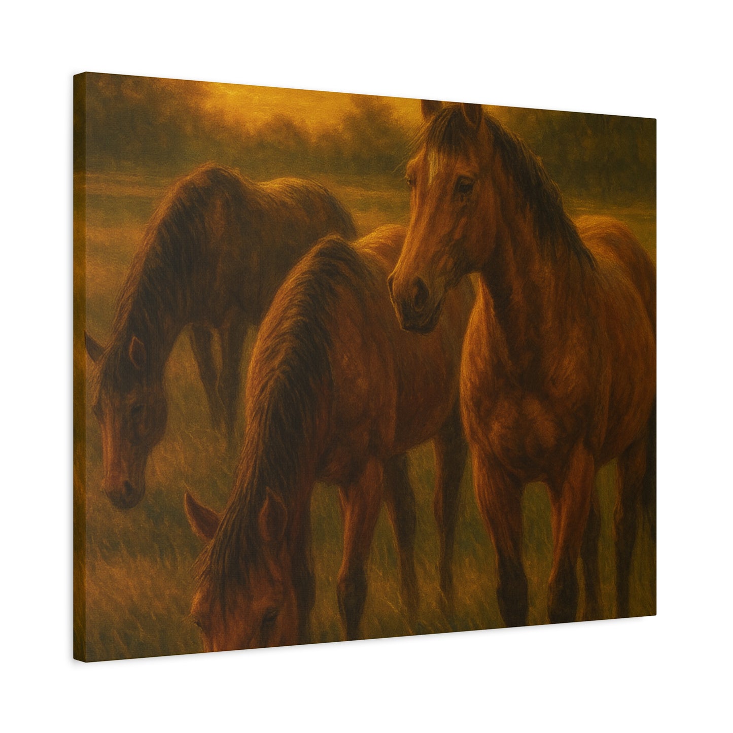 Rustic Horse Artwork Canvas, Equine Home Decor, Horse Lover Gift, Farmhouse Wall Art, Equestrian Decor, Nature Inspired
