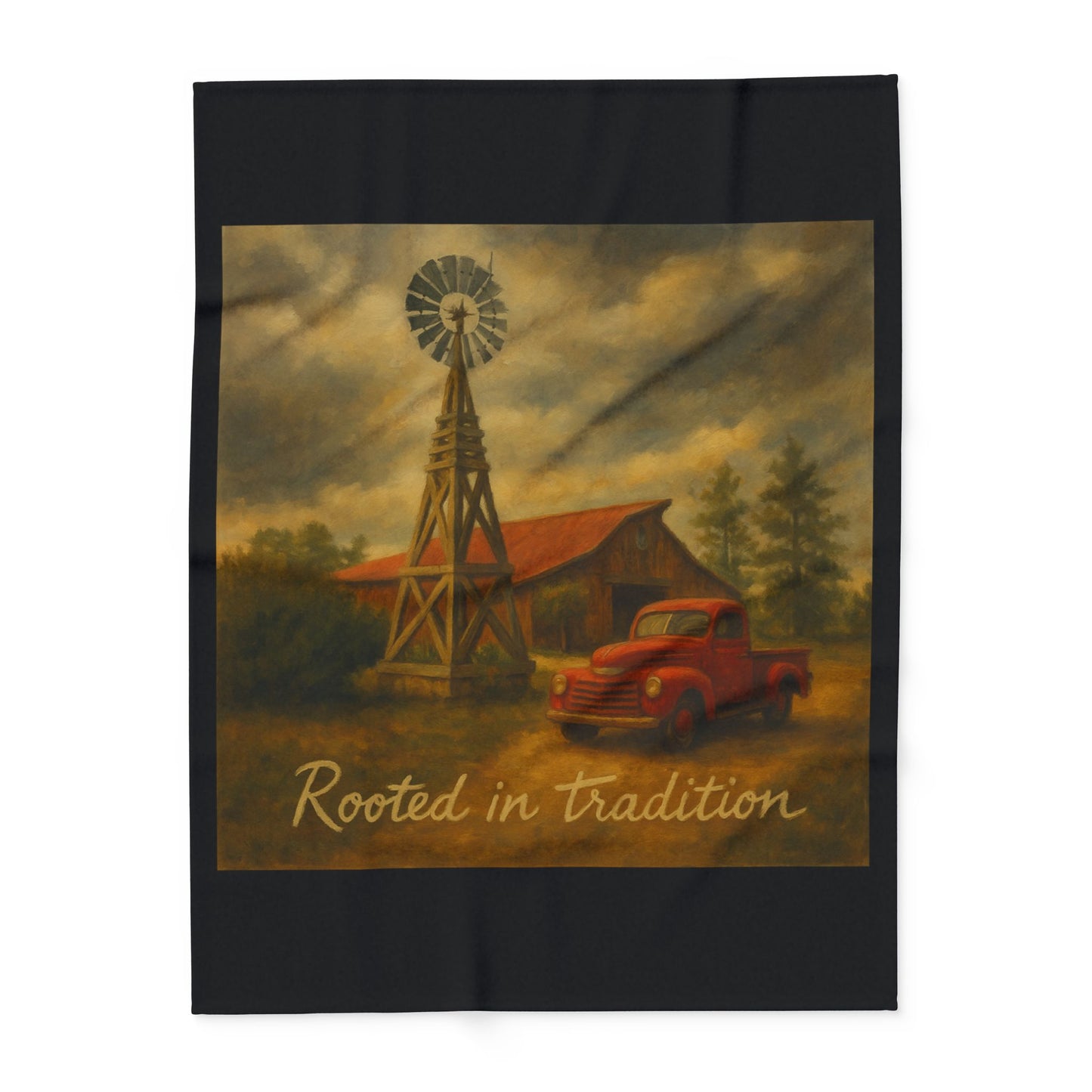 Cozy Rustic Blanket with Truck Design, Perfect for Home Decor, Gifts, Camping, Festivals, and Cozy Nights