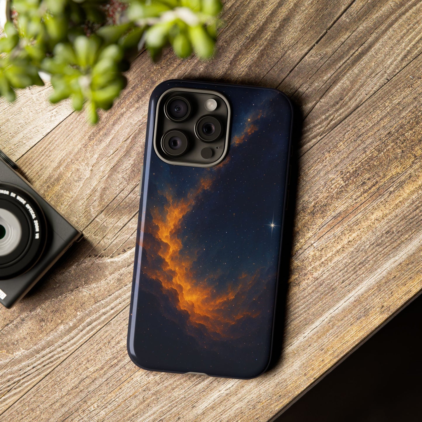 Stellar Flame – Cosmic Nebula Art Phone Case