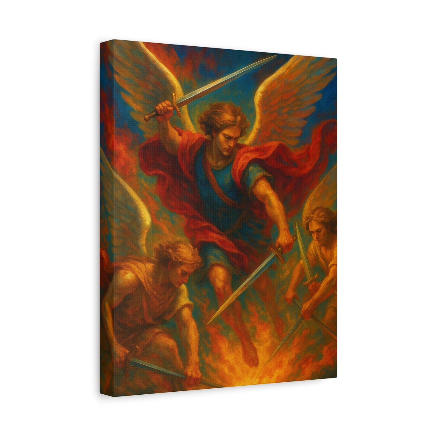 Divine Art Canvas, St Michael Wall Decor, Spiritual Home Decor, Inspirational Gift, Saint Art Print, Religious Wall Art