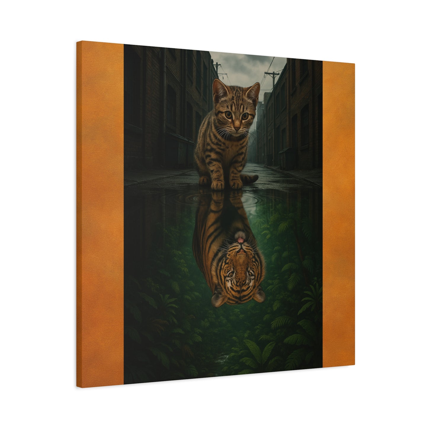 Whimsical Cat Canvas Art Print, Adorable Home Decor, Gift for Cat Lovers, Animal Wall Art, Unique Gift for Birthdays