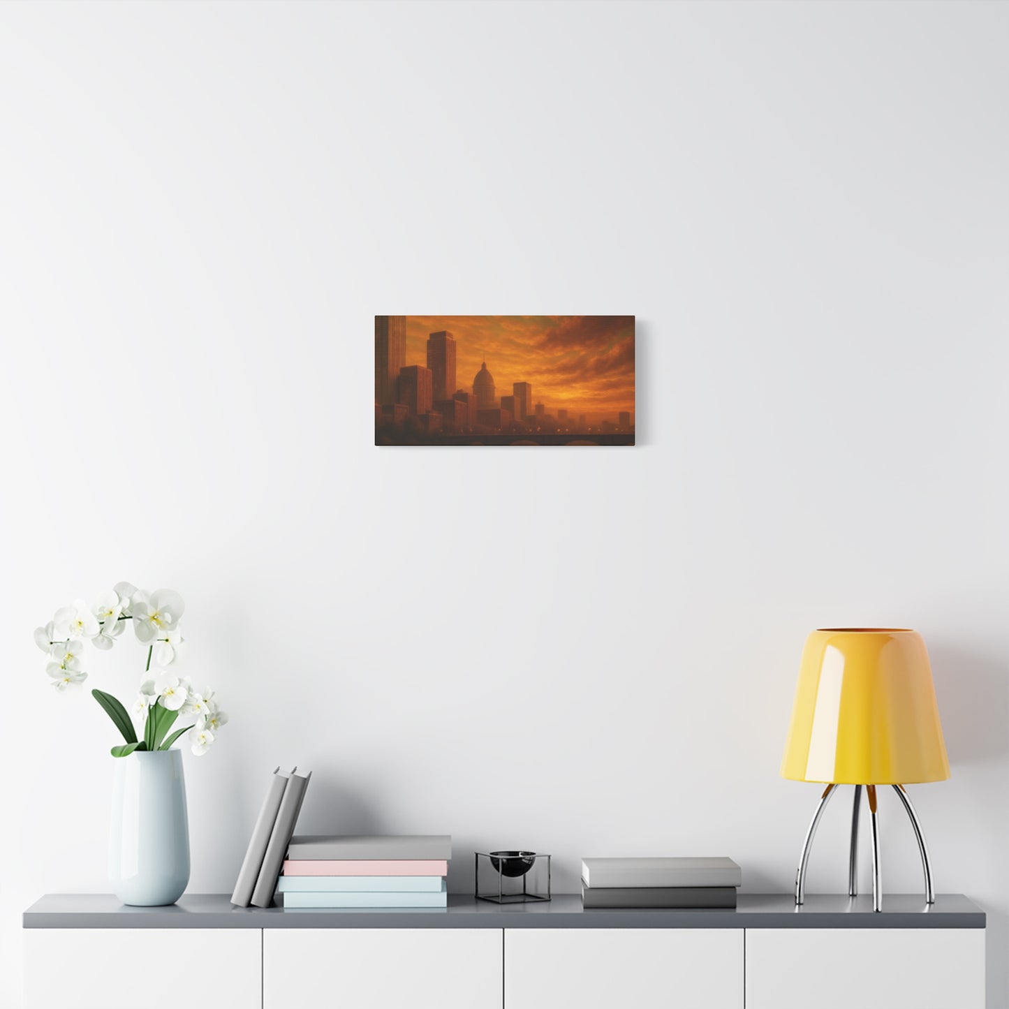 Sunset Cityscape Wall Art, Canvas Print, Home Decor, Urban Landscape, Unique Gift, Modern Art, Interior Design