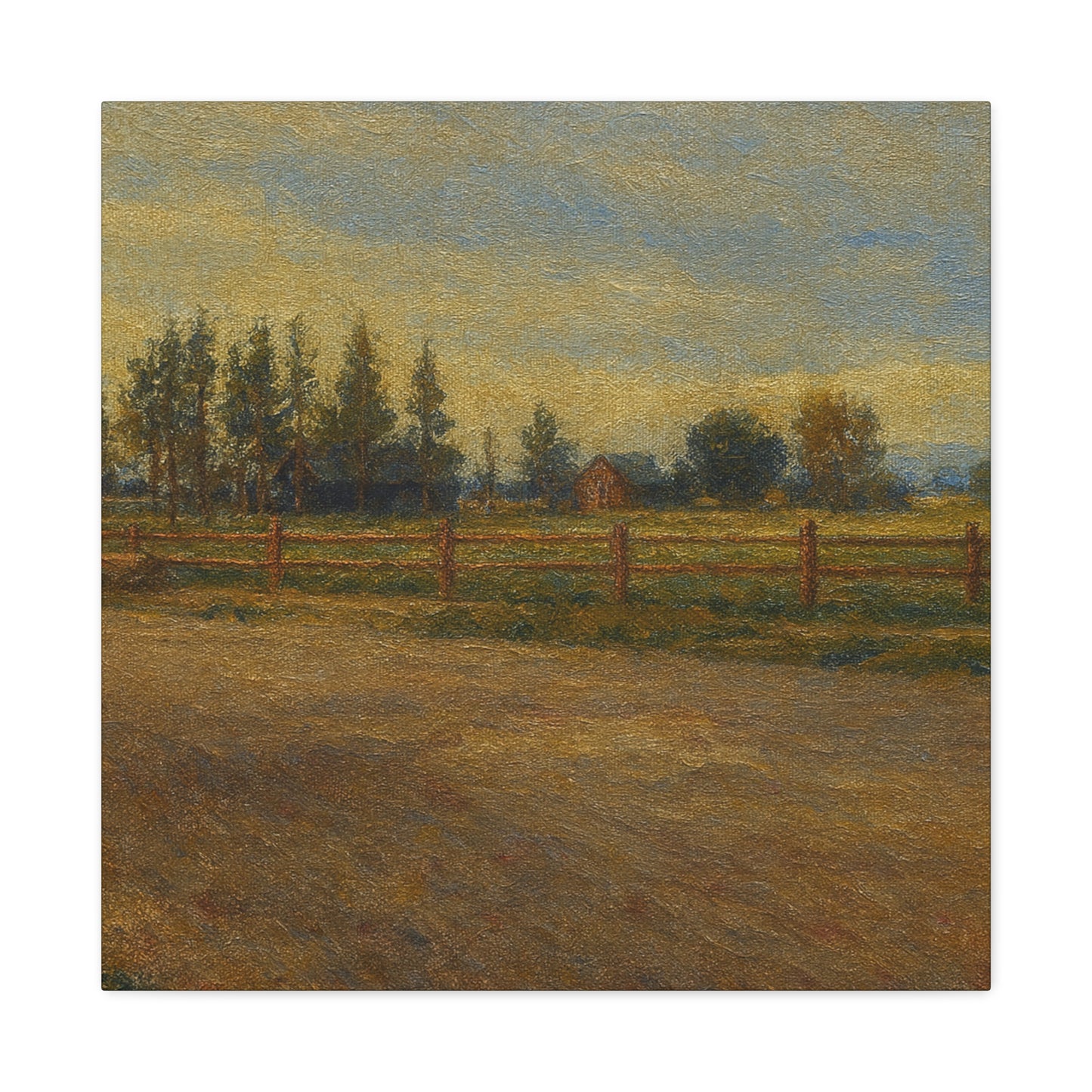 Rustic Landscape Canvas Print, Home Decor, Art for Living Room, Farmhouse Style, Gift for Art Lovers