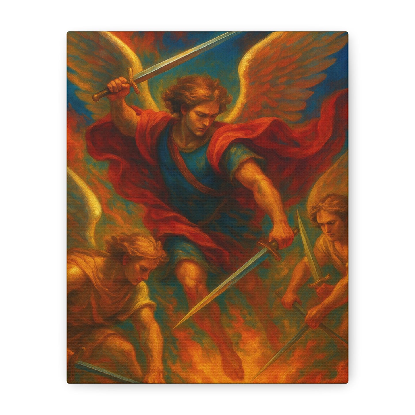 Divine Art Canvas, St Michael Wall Decor, Spiritual Home Decor, Inspirational Gift, Saint Art Print, Religious Wall Art