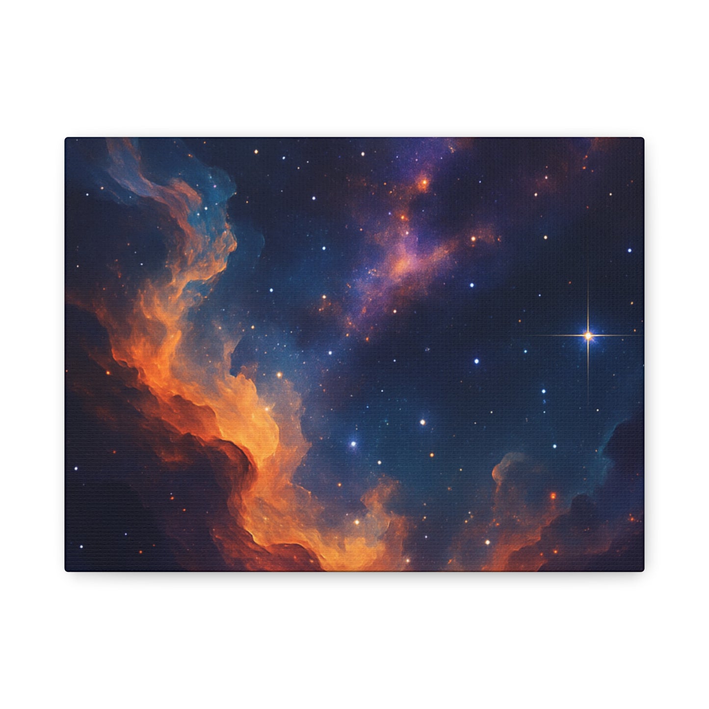 Stellar Flame – Nebula Canvas Art
