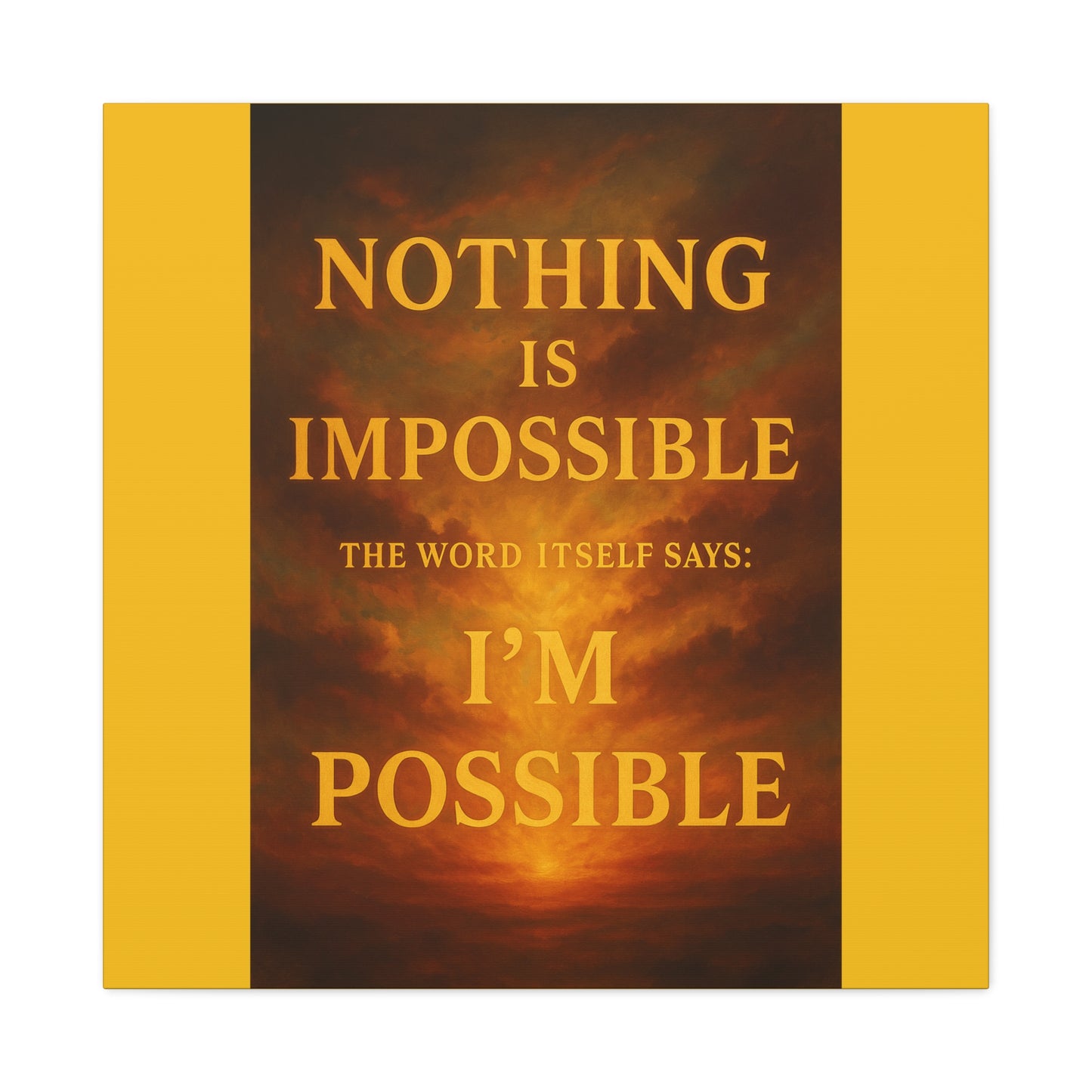 Inspirational Canvas Print, Motivational Wall Art, Positive Quote Decor, Home Office Wall Art, Gift for Dreamers