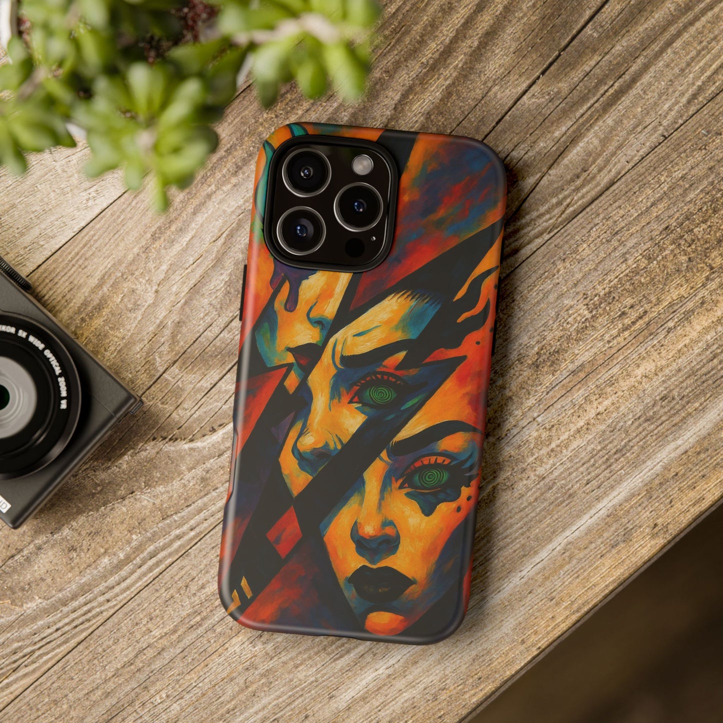 Vibrant Phone Case with Edgy Art, Tough Cases for Trendsetters, Unique Gift for Art Lovers, Colorful Phone Accessory, Protection and Style