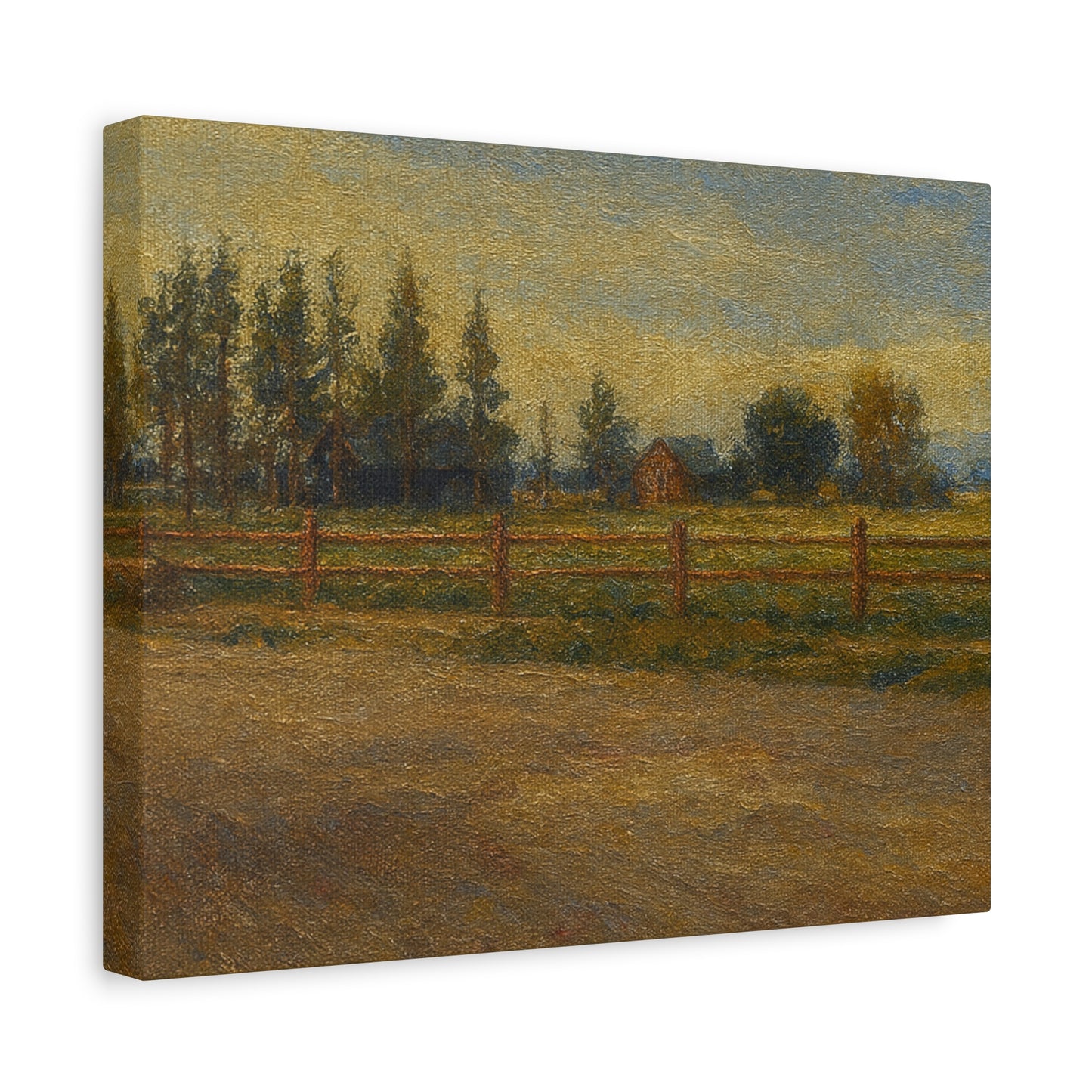 Rustic Landscape Canvas Print, Home Decor, Art for Living Room, Farmhouse Style, Gift for Art Lovers