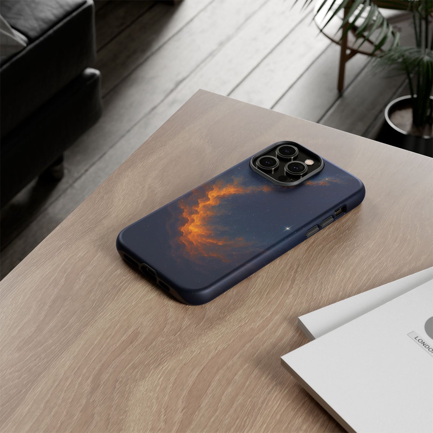 Stellar Flame – Cosmic Nebula Art Phone Case