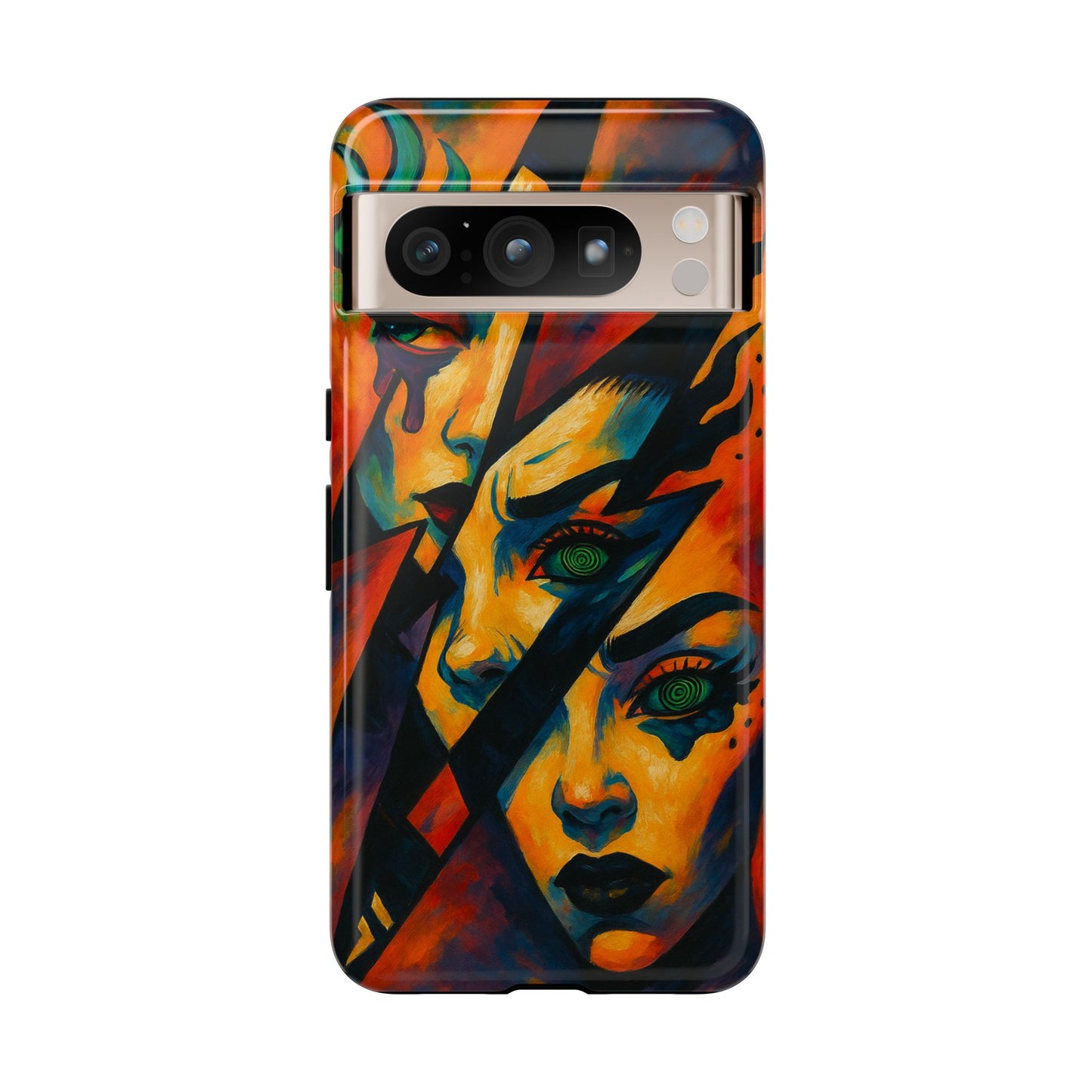 Vibrant Phone Case with Edgy Art, Tough Cases for Trendsetters, Unique Gift for Art Lovers, Colorful Phone Accessory, Protection and Style
