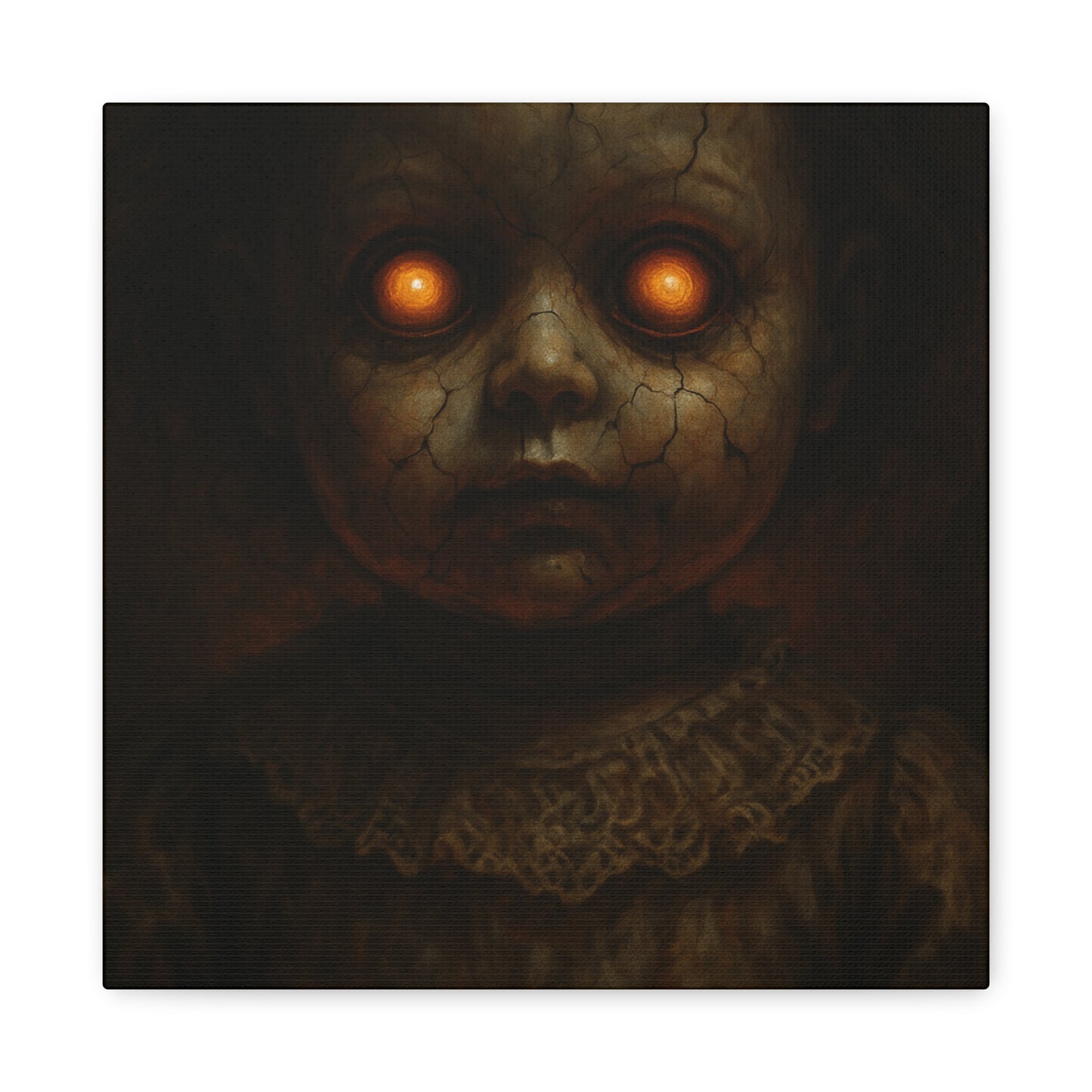 Eerie Artwork Canvas, Horror Decor, Creepy Wall Art, Spooky Gift, Haunted Home Decoration