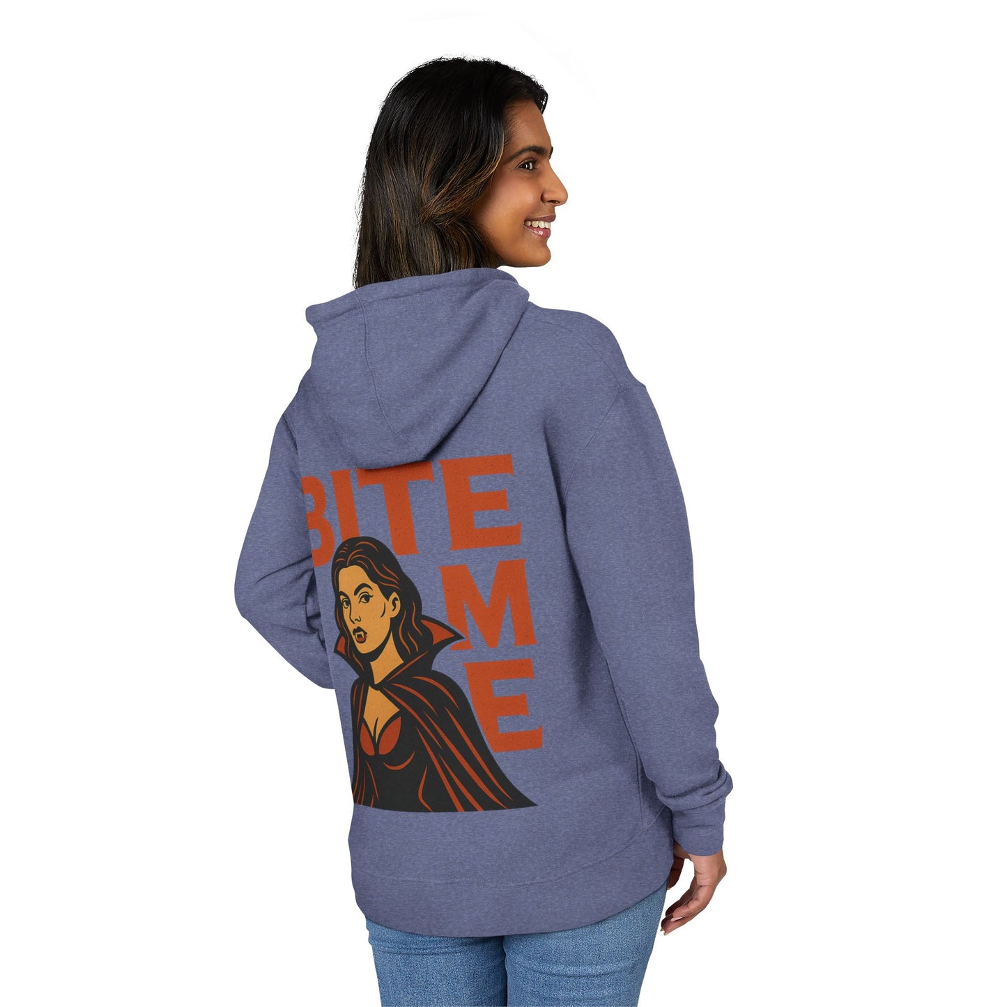 Vampire Bite Me Hoodie, Unisex Halloween Sweatshirt, Spooky Season Apparel, Gothic Fashion, Unique Gift for Vampires