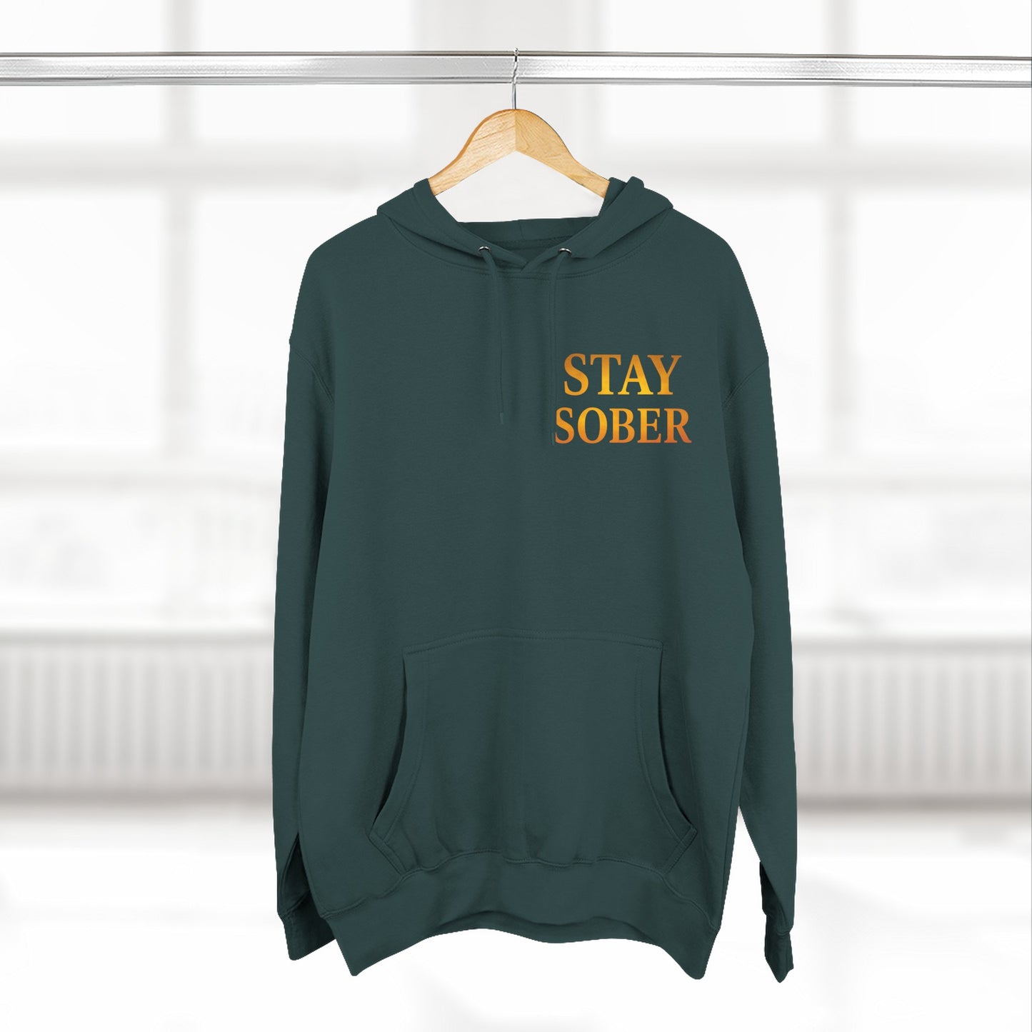 Inspirational Fleece Hoodie, Motivational Gift for Wellness, Stay Sober Apparel, Positive Affirmation Hoodie, Recovery Support Clothing
