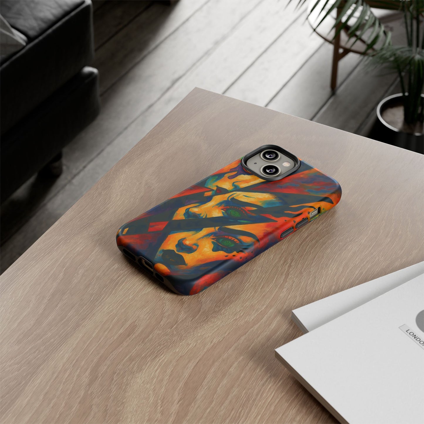 Vibrant Phone Case with Edgy Art, Tough Cases for Trendsetters, Unique Gift for Art Lovers, Colorful Phone Accessory, Protection and Style