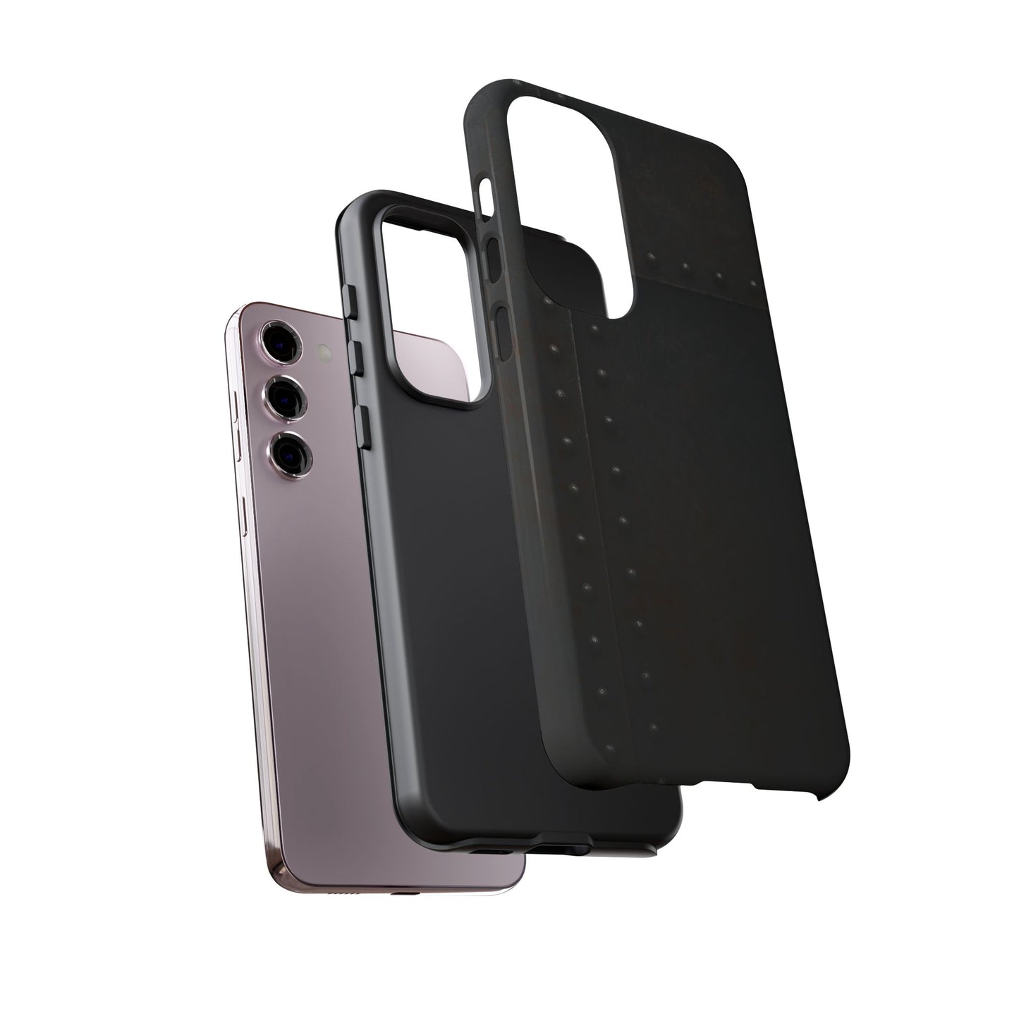 Steel & Smoke – Riveted Shadows Phone Case