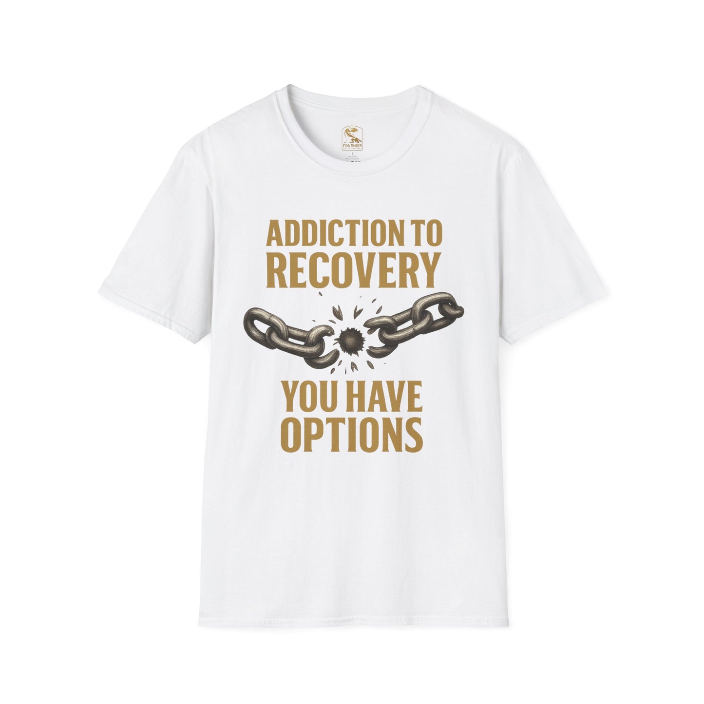 Recovery Awareness T-Shirt - Addiction to Recovery Quote, Unisex Softstyle Tee for Support, Mental Health, Gift for Friends