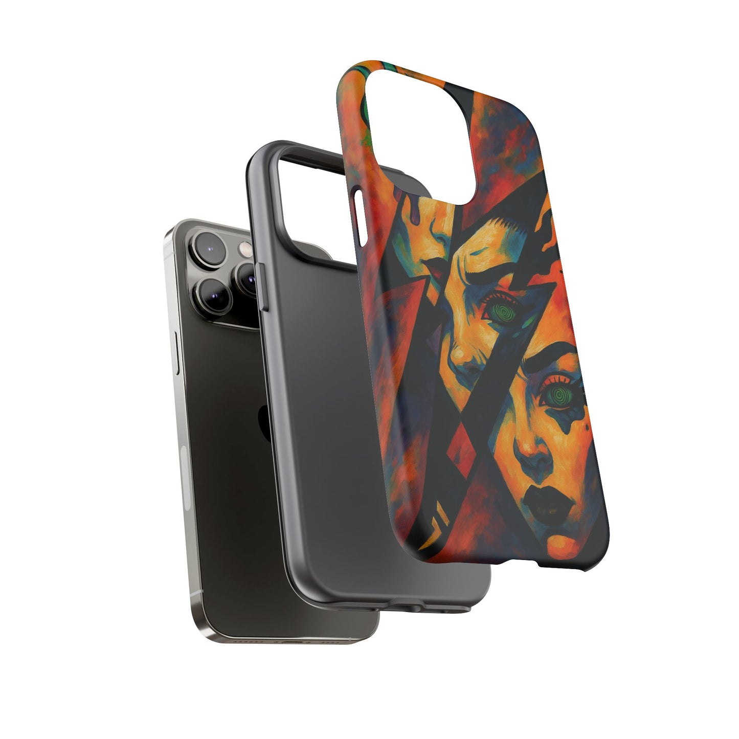 Vibrant Phone Case with Edgy Art, Tough Cases for Trendsetters, Unique Gift for Art Lovers, Colorful Phone Accessory, Protection and Style