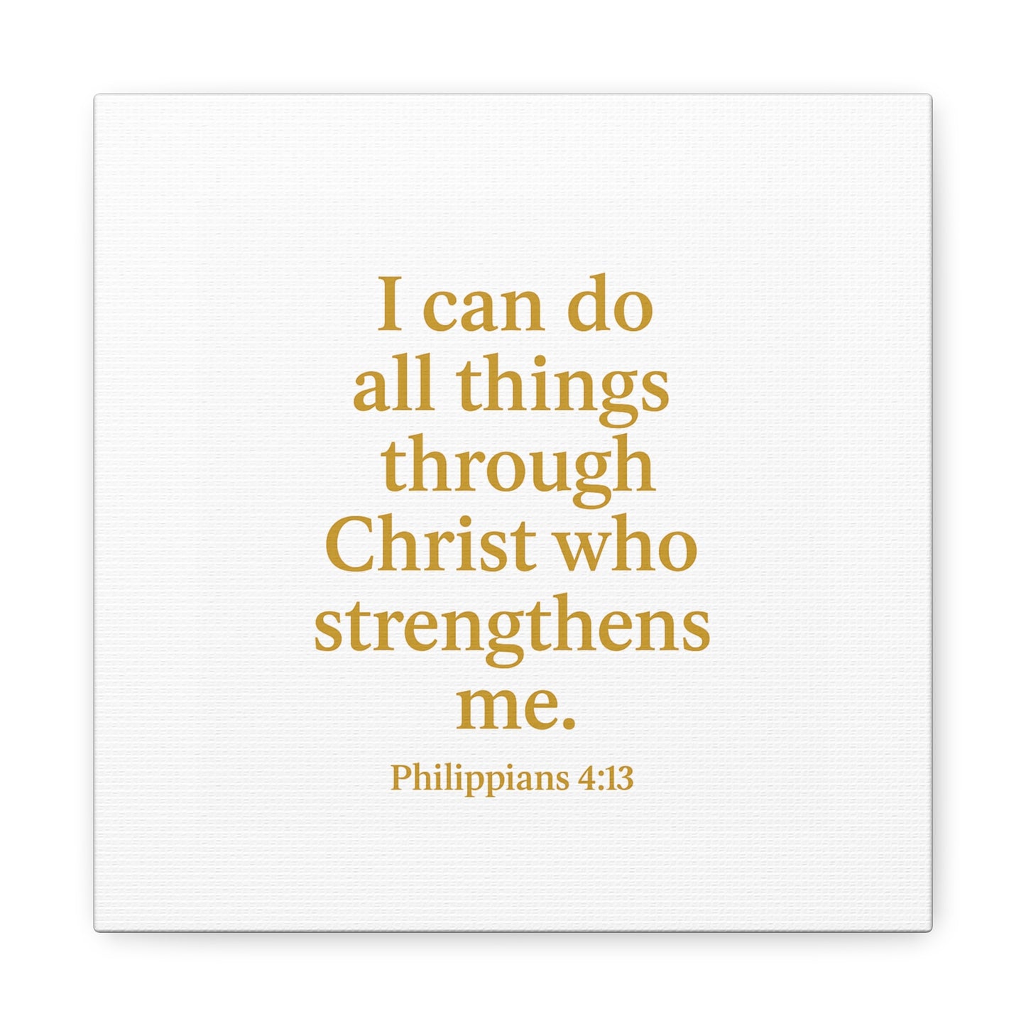 Inspirational Wall Art Canvas - Philippians 4:13 Quote, Motivational Home Decor, Christian Gift, Modern Framed Print, Faith-Based Art