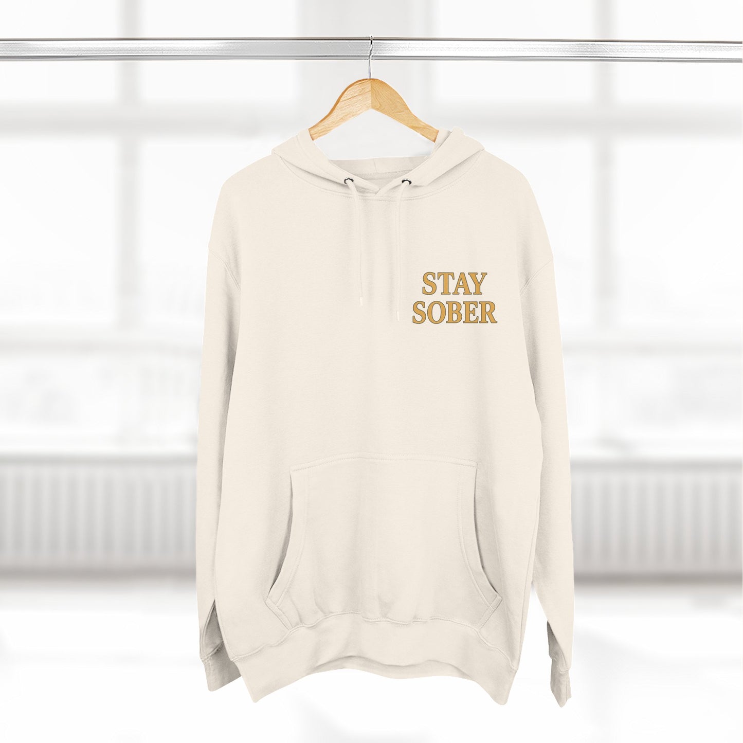 Samurai hoodie- Stay Sober, Defend Peace | Cozy Sweatshirt for Wellness, Gratitude Gifts, Motivation, Mindfulness
