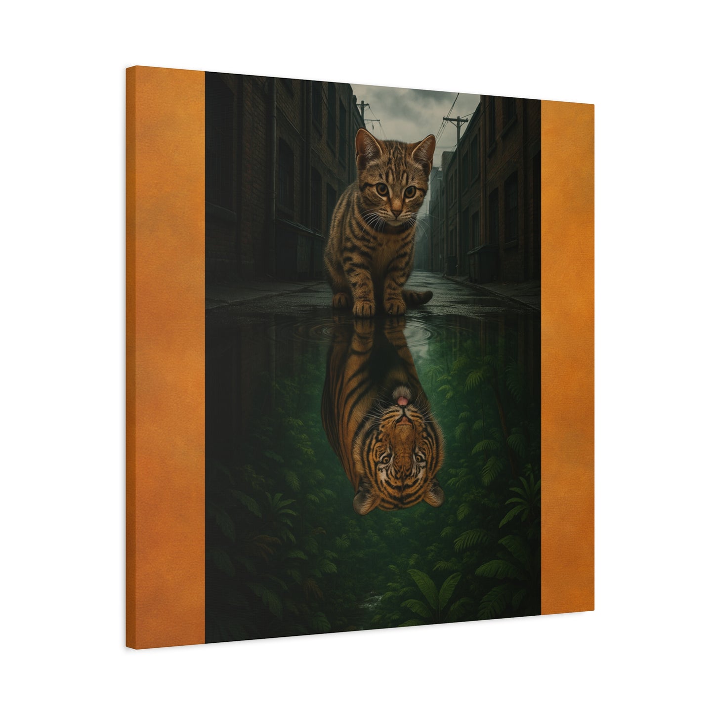 Whimsical Cat Canvas Art Print, Adorable Home Decor, Gift for Cat Lovers, Animal Wall Art, Unique Gift for Birthdays