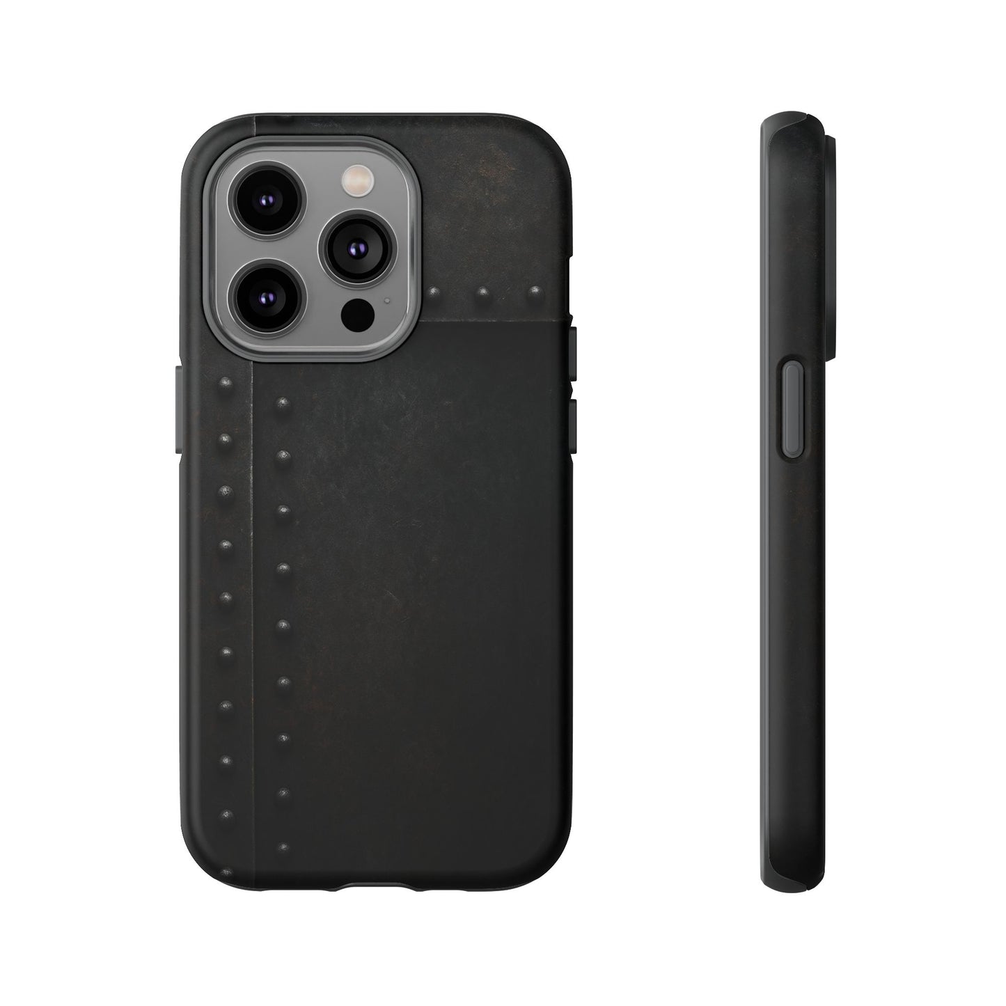 Steel & Smoke – Riveted Shadows Phone Case