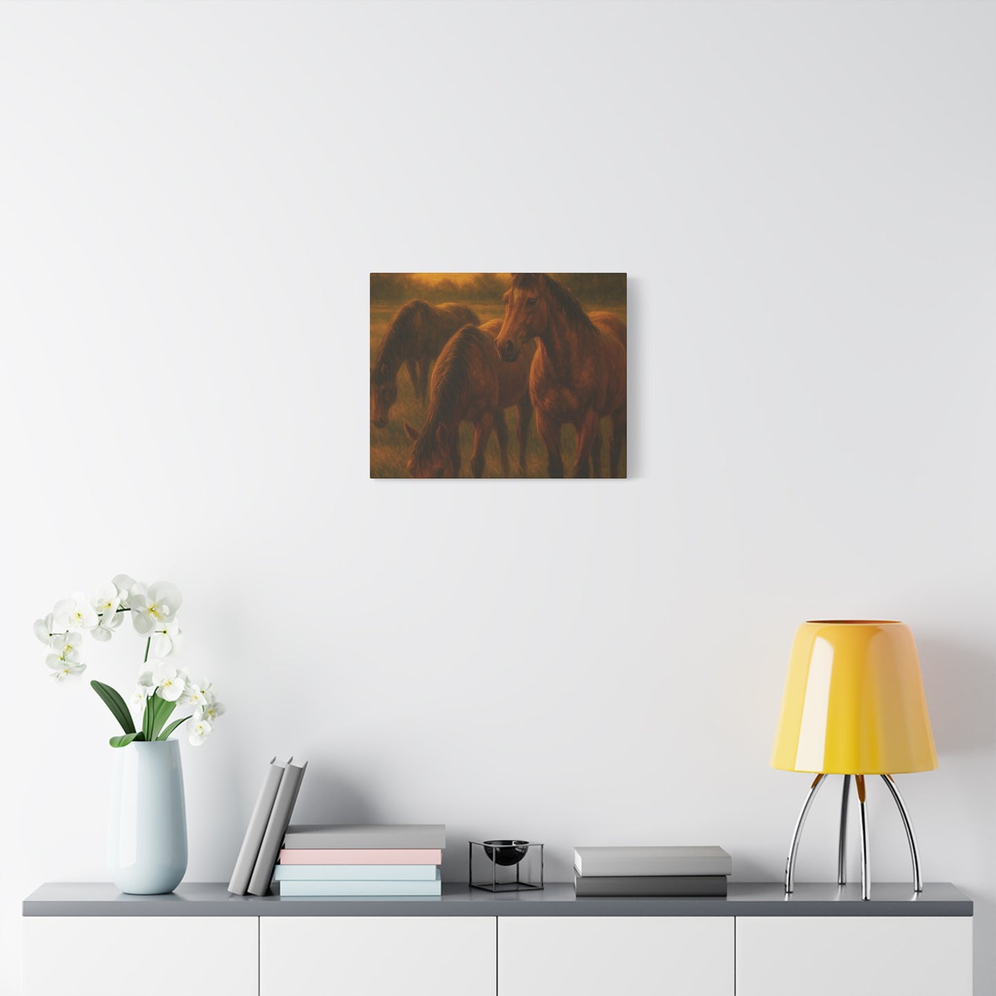 Rustic Horse Artwork Canvas, Equine Home Decor, Horse Lover Gift, Farmhouse Wall Art, Equestrian Decor, Nature Inspired
