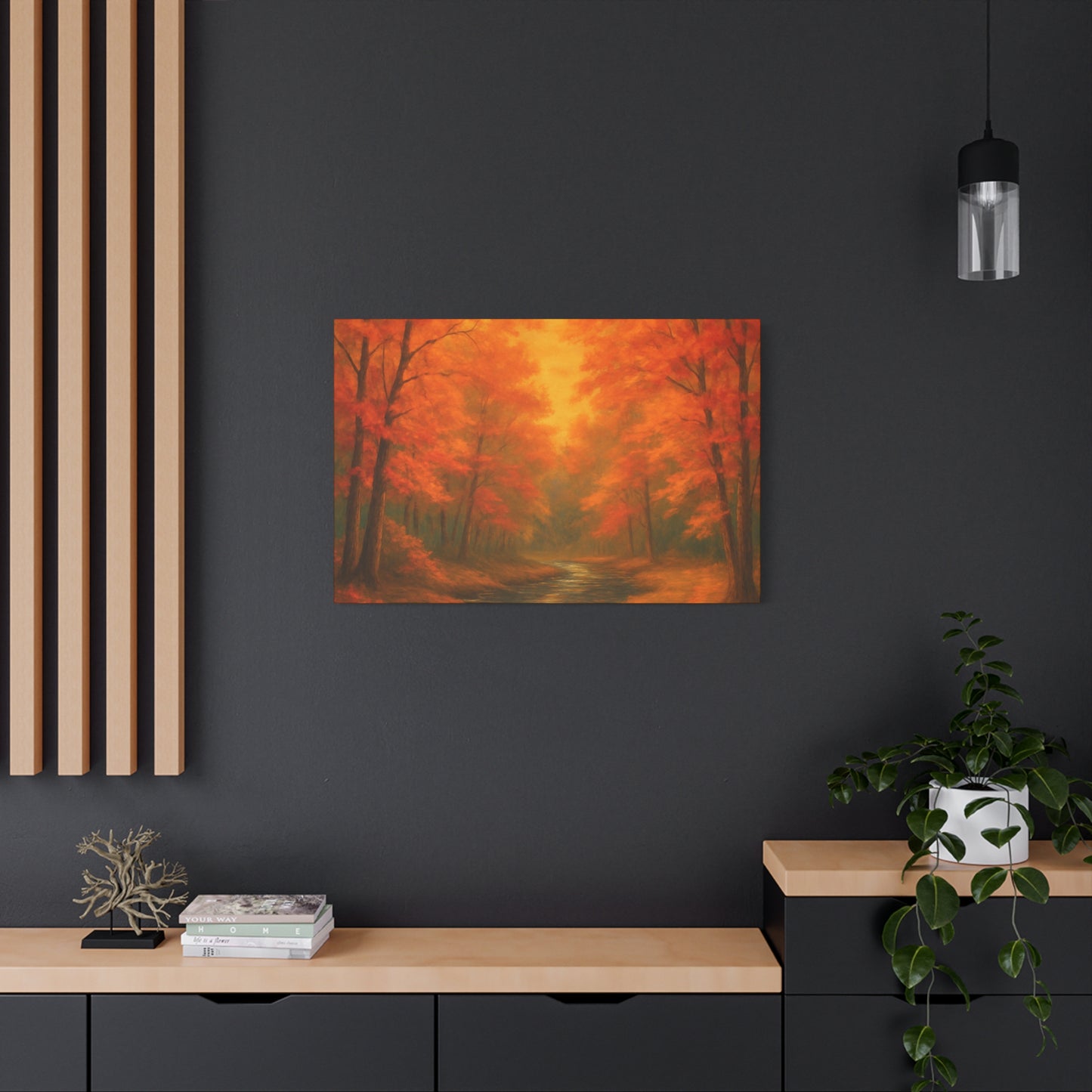 Autumn Forest Canvas Art Print, Fall Home Decor, Cozy Wall Art, Nature Inspired Gallery, Seasonal Decoration