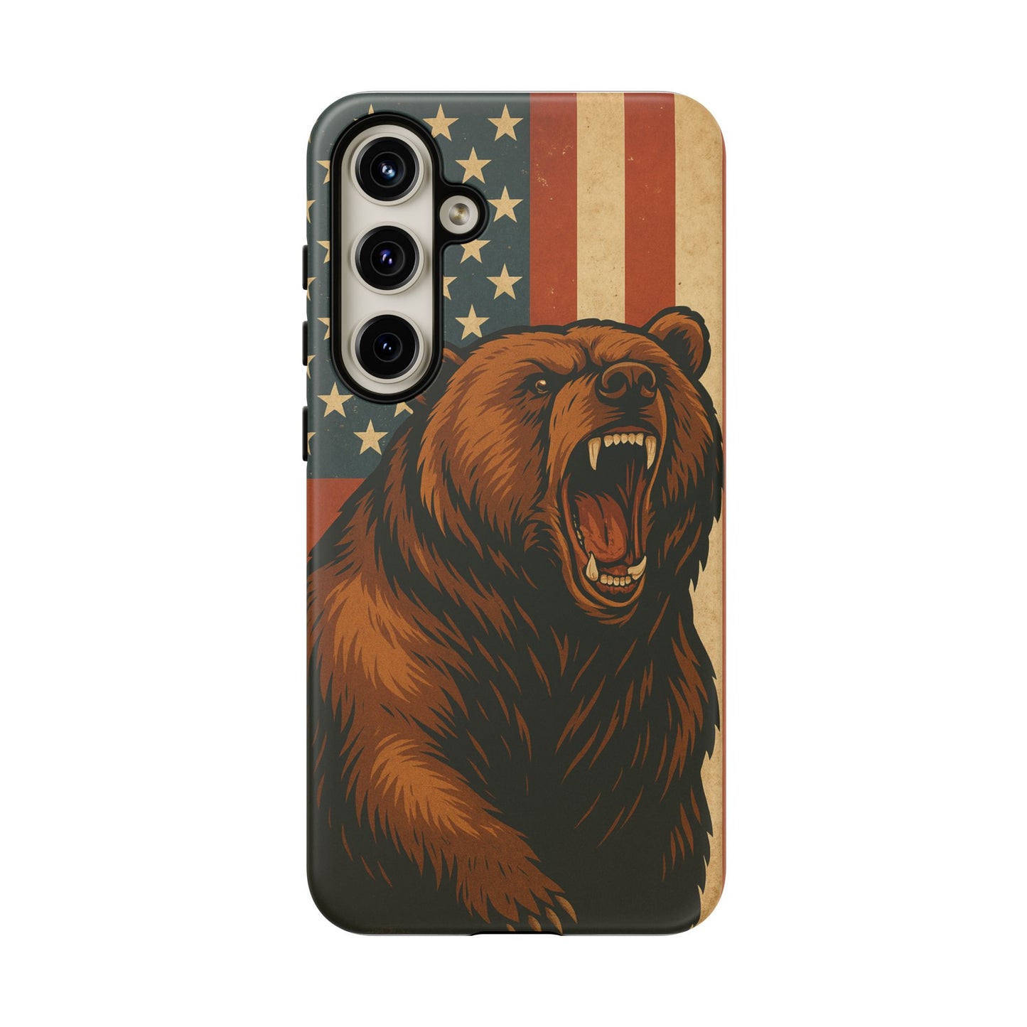 Tough Cases - Patriotic Bear Phone Case, Custom Phone Cover, Strong Protective Case, USA Flag Design, Gift for Outdoors Lovers