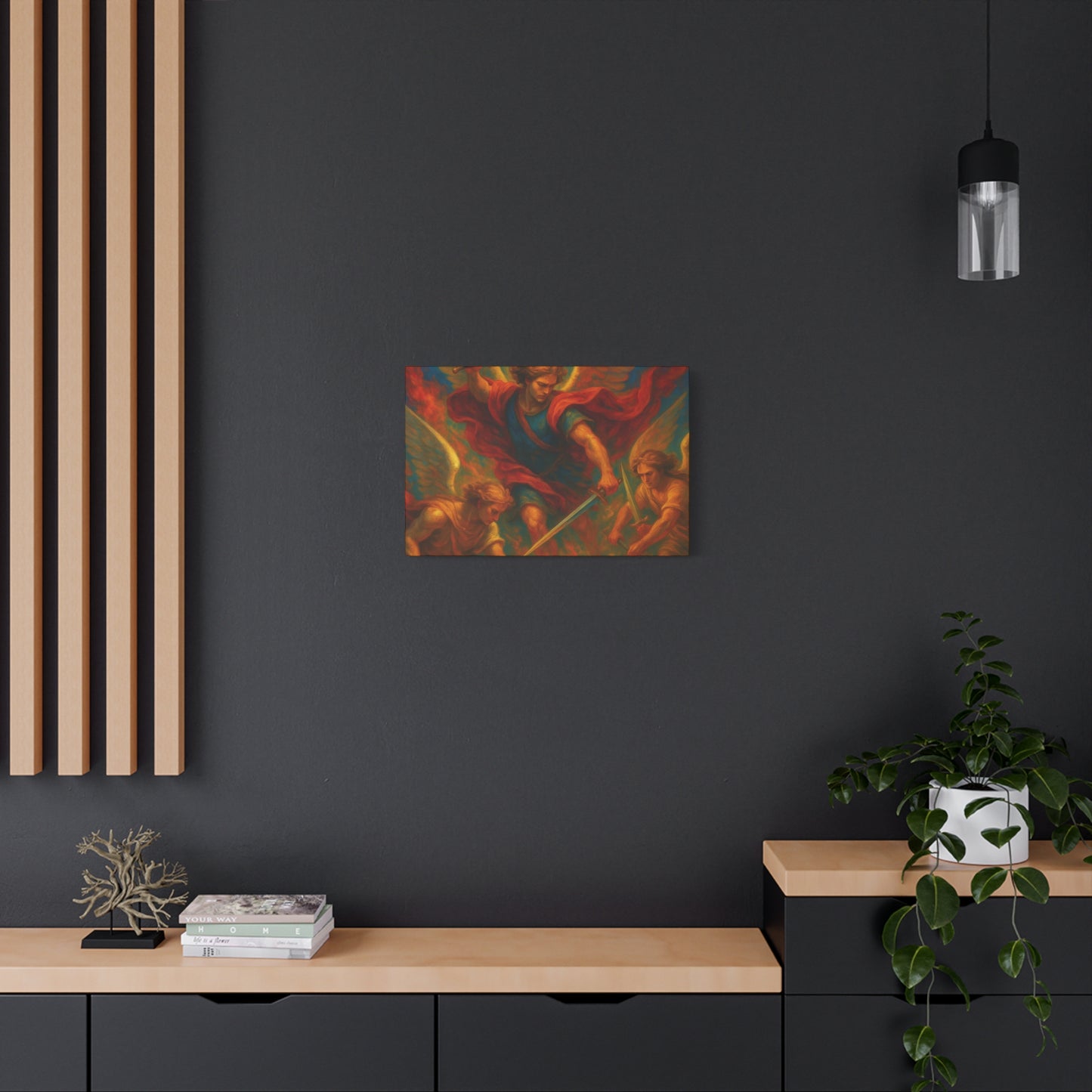 Divine Art Canvas, St Michael Wall Decor, Spiritual Home Decor, Inspirational Gift, Saint Art Print, Religious Wall Art