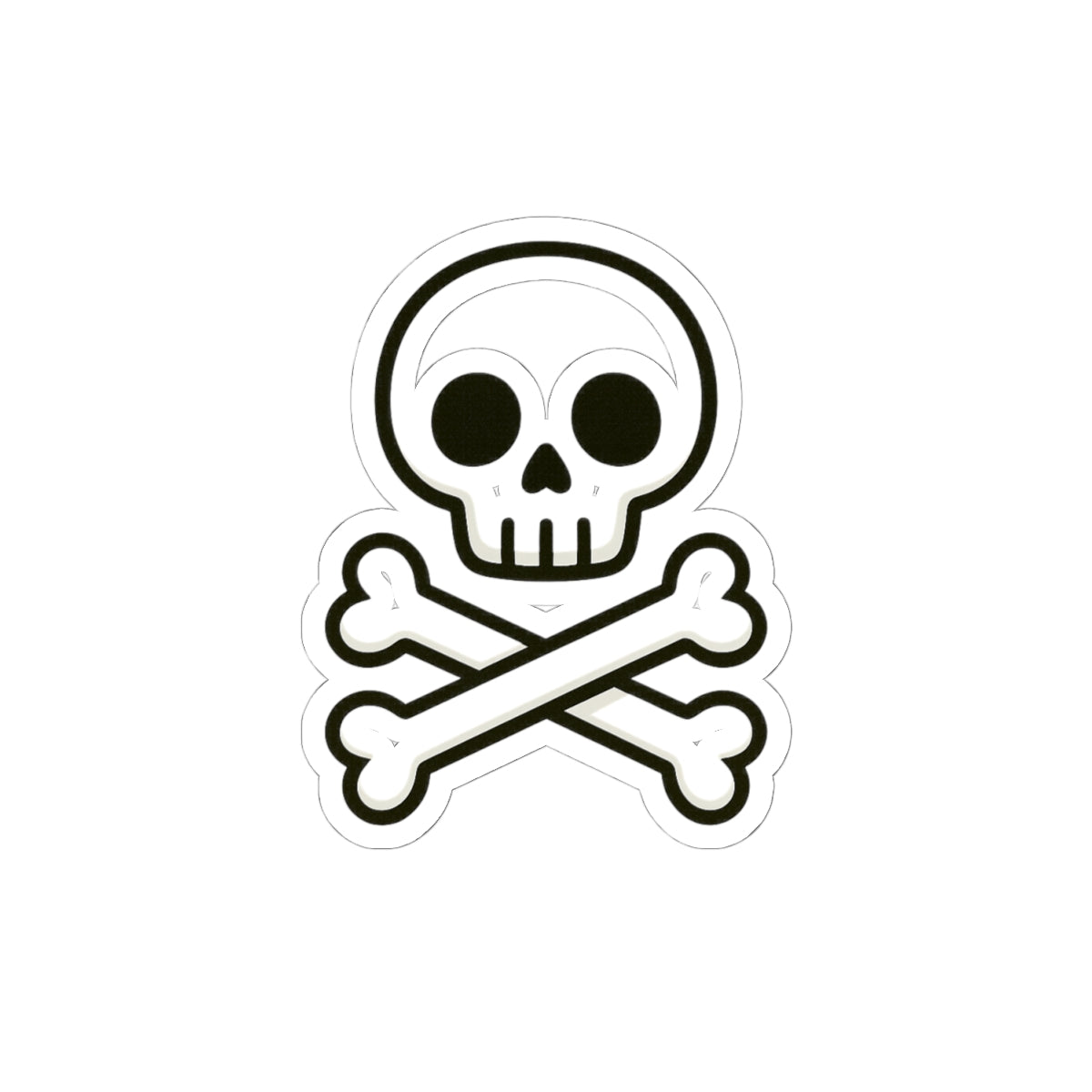 Skull and Crossbones Kiss-Cut Stickers | Edgy Laptop Decals, Vinyl Stickers for Water Bottles, Halloween Decor, Gothic Aesthetic