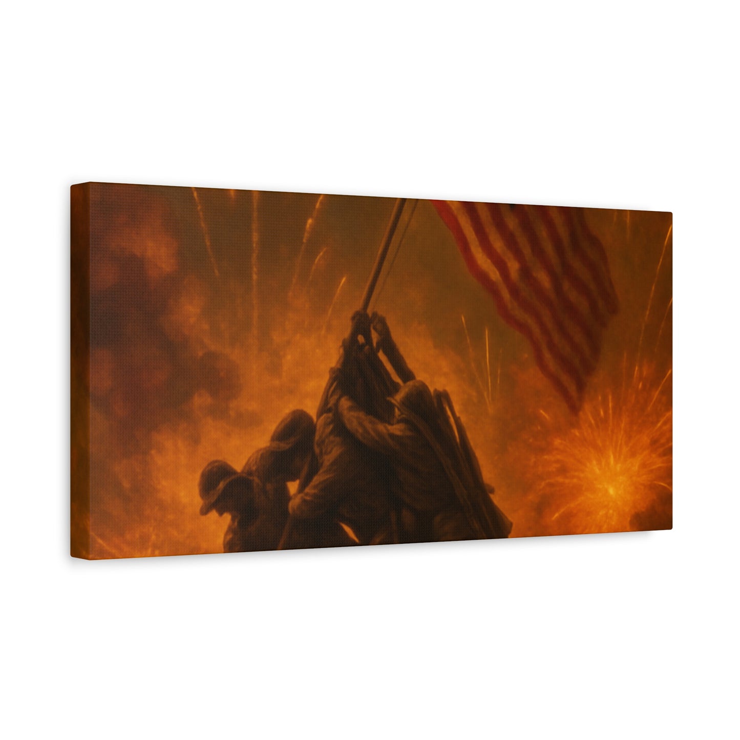 Patriotic Matte Canvas Wall Art, Military Tribute Decor, Independence Day Decoration, Veteran's Day Gift, Home Gallery Display