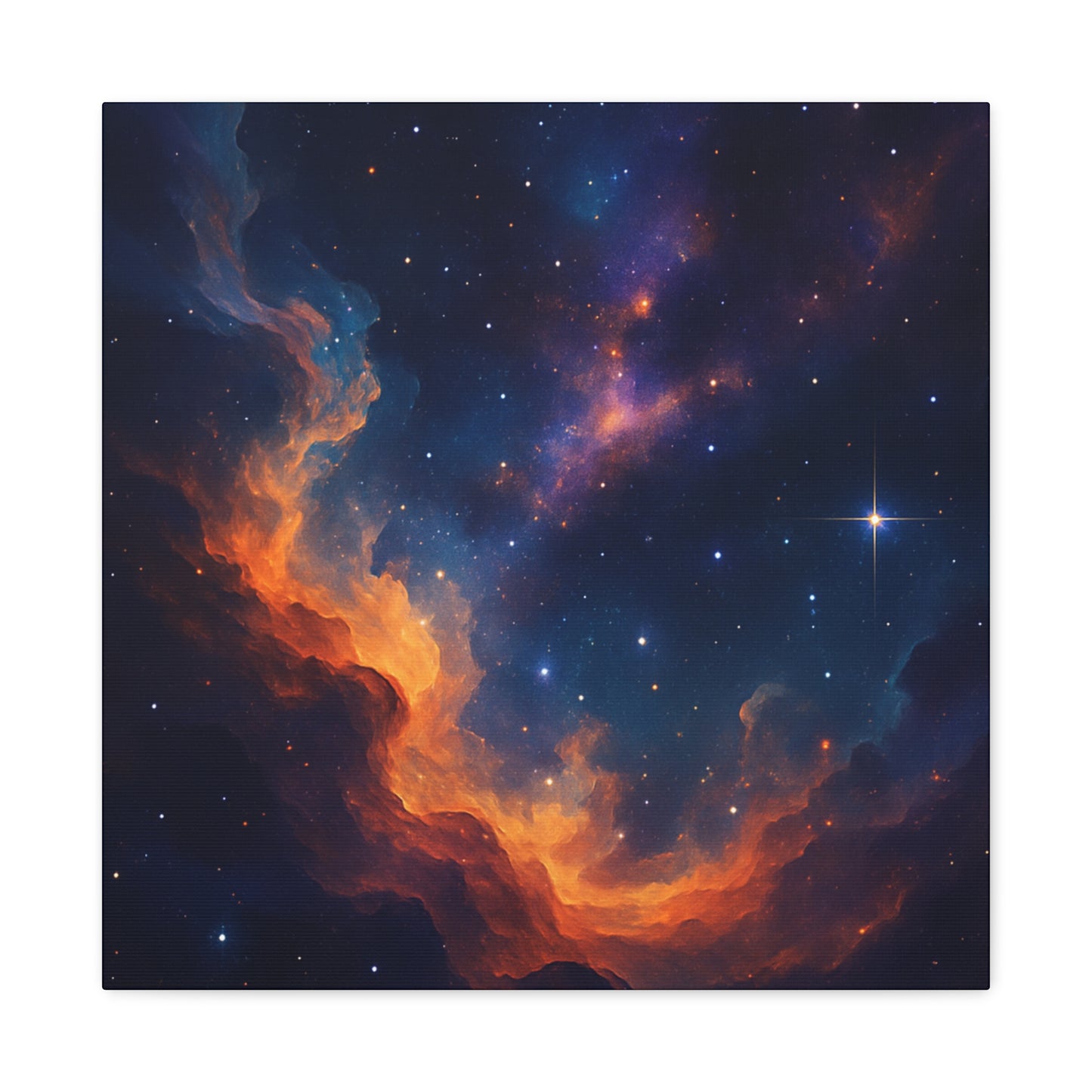 Stellar Flame – Nebula Canvas Art