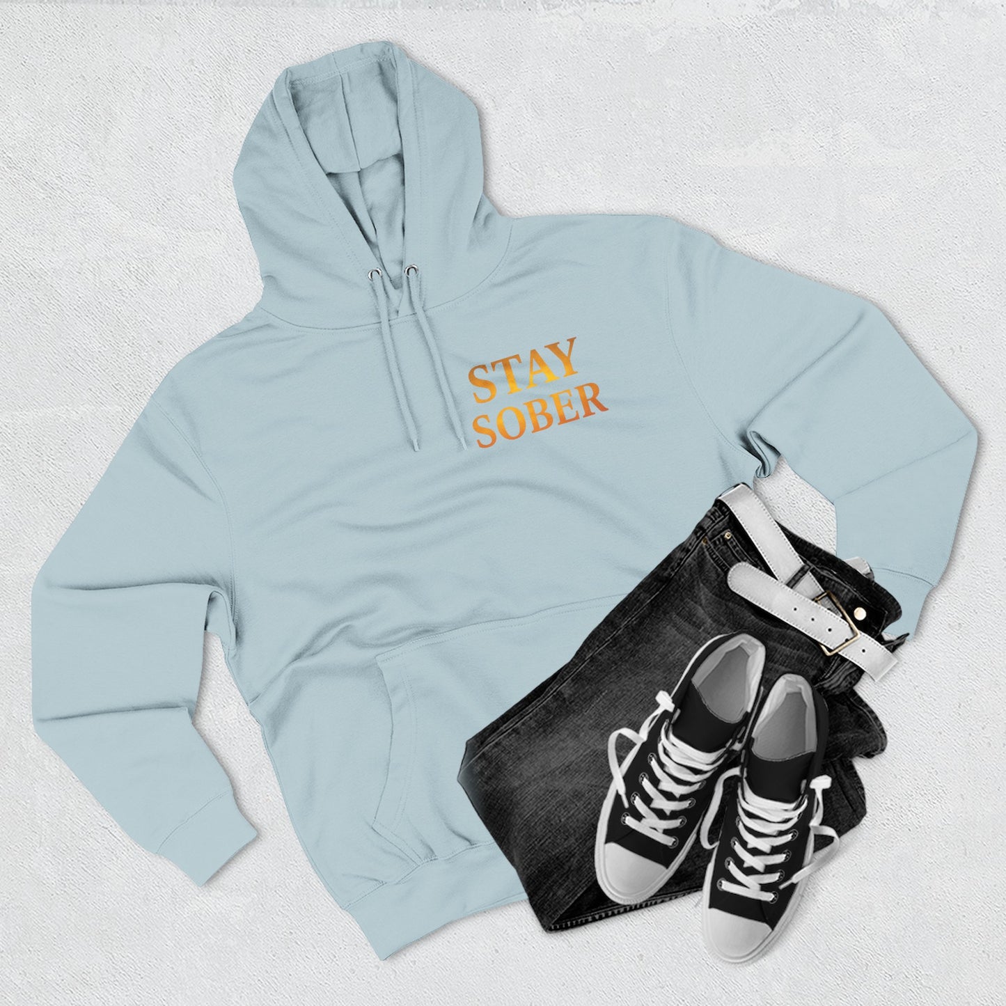 Inspirational Fleece Hoodie, Motivational Gift for Wellness, Stay Sober Apparel, Positive Affirmation Hoodie, Recovery Support Clothing