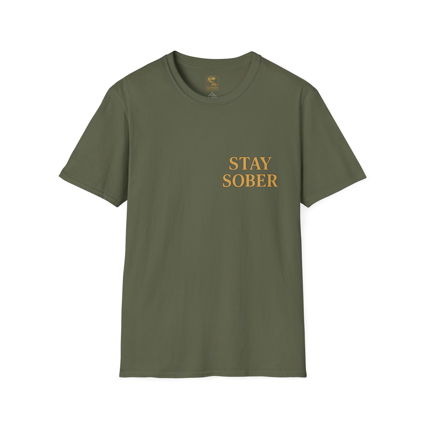 Unisex Softstyle T-Shirt - Stay Sober & Defend Peace Design, Casual Streetwear, Gift for Recovery Support, Positive Vibes, Everyday Wear