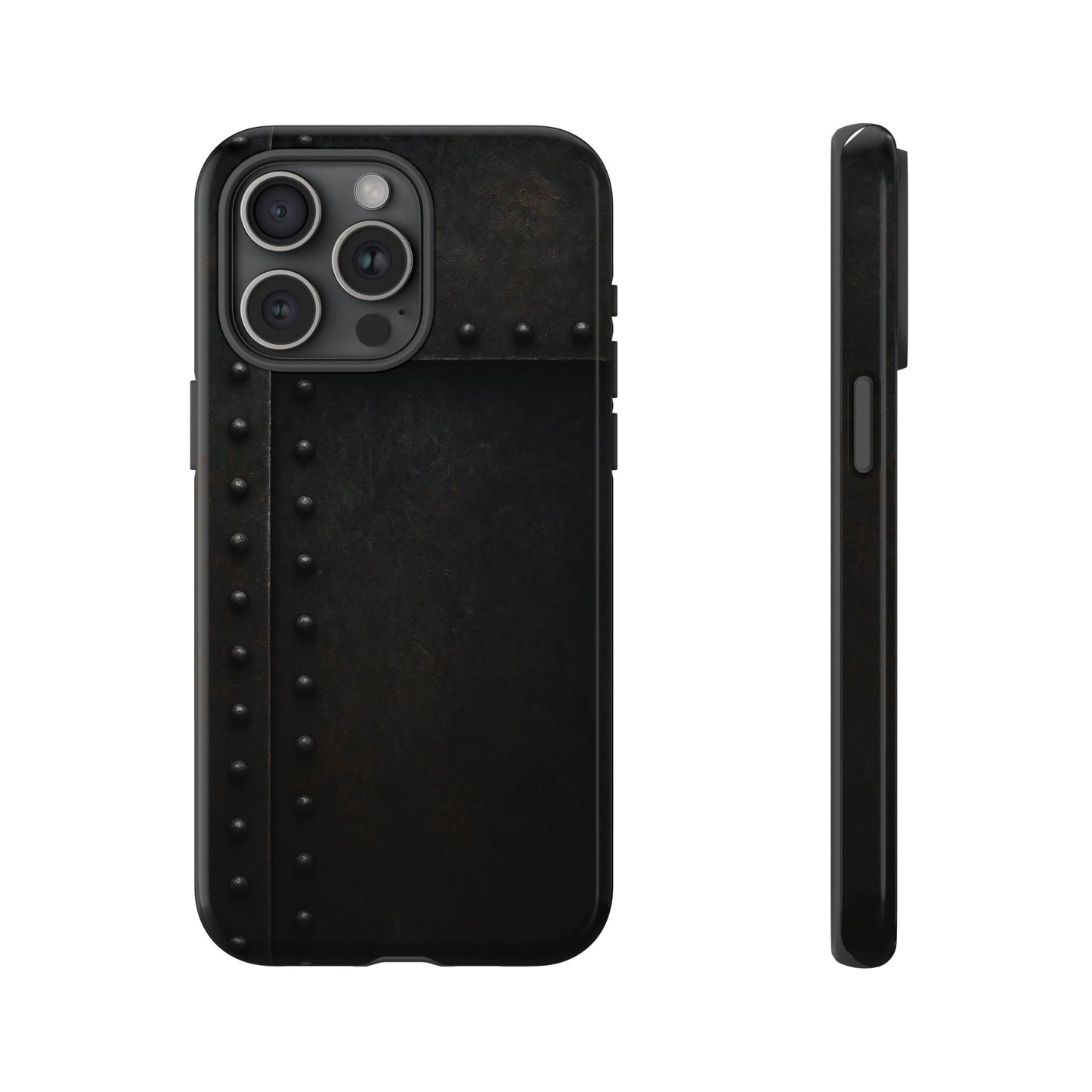 Steel & Smoke – Riveted Shadows Phone Case