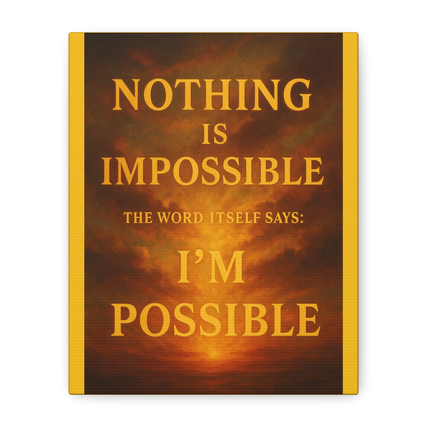 Inspirational Canvas Print, Motivational Wall Art, Positive Quote Decor, Home Office Wall Art, Gift for Dreamers