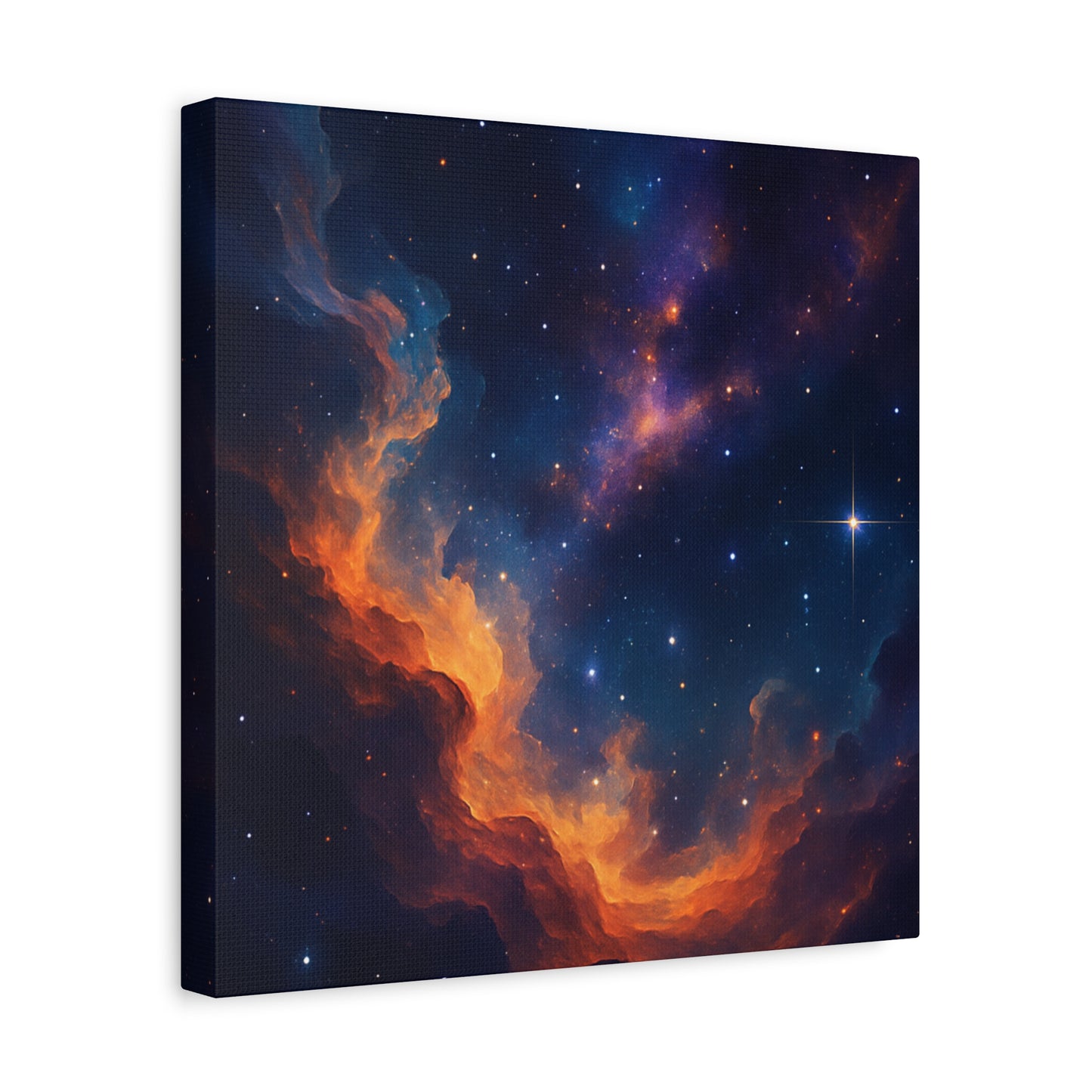 Stellar Flame – Nebula Canvas Art