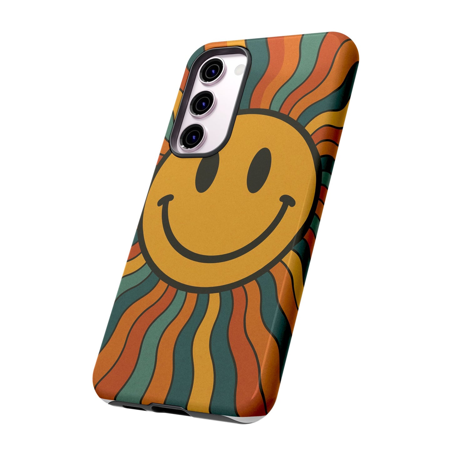Colorful Smiley Phone Case, Retro Vibe Phone Cover, Cute Gift for Kids and Adults, Fun Protector for Everyday Use, Eco-Friendly Merchandise