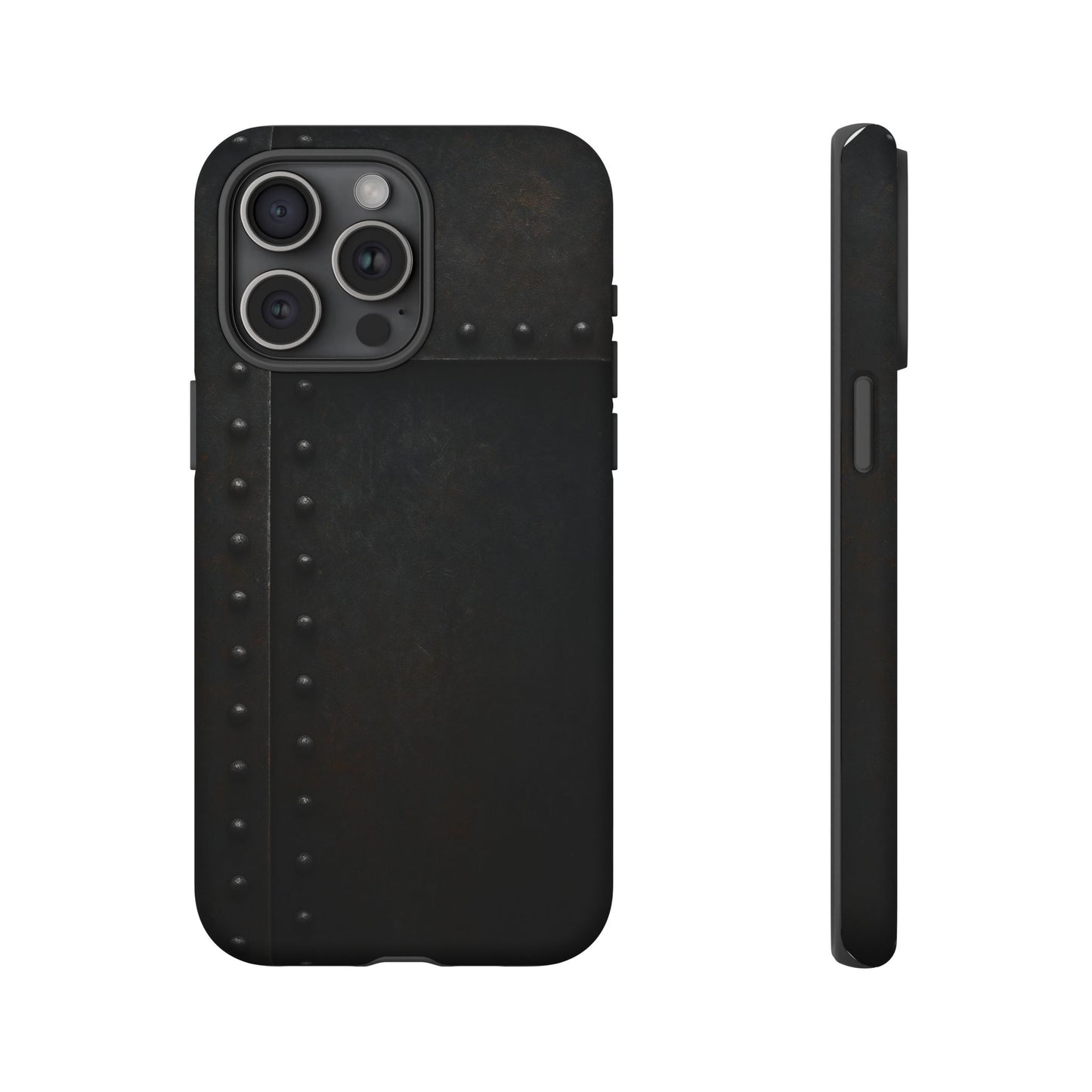 Steel & Smoke – Riveted Shadows Phone Case