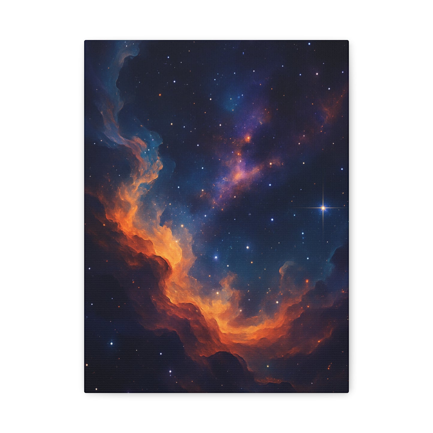 Stellar Flame – Nebula Canvas Art