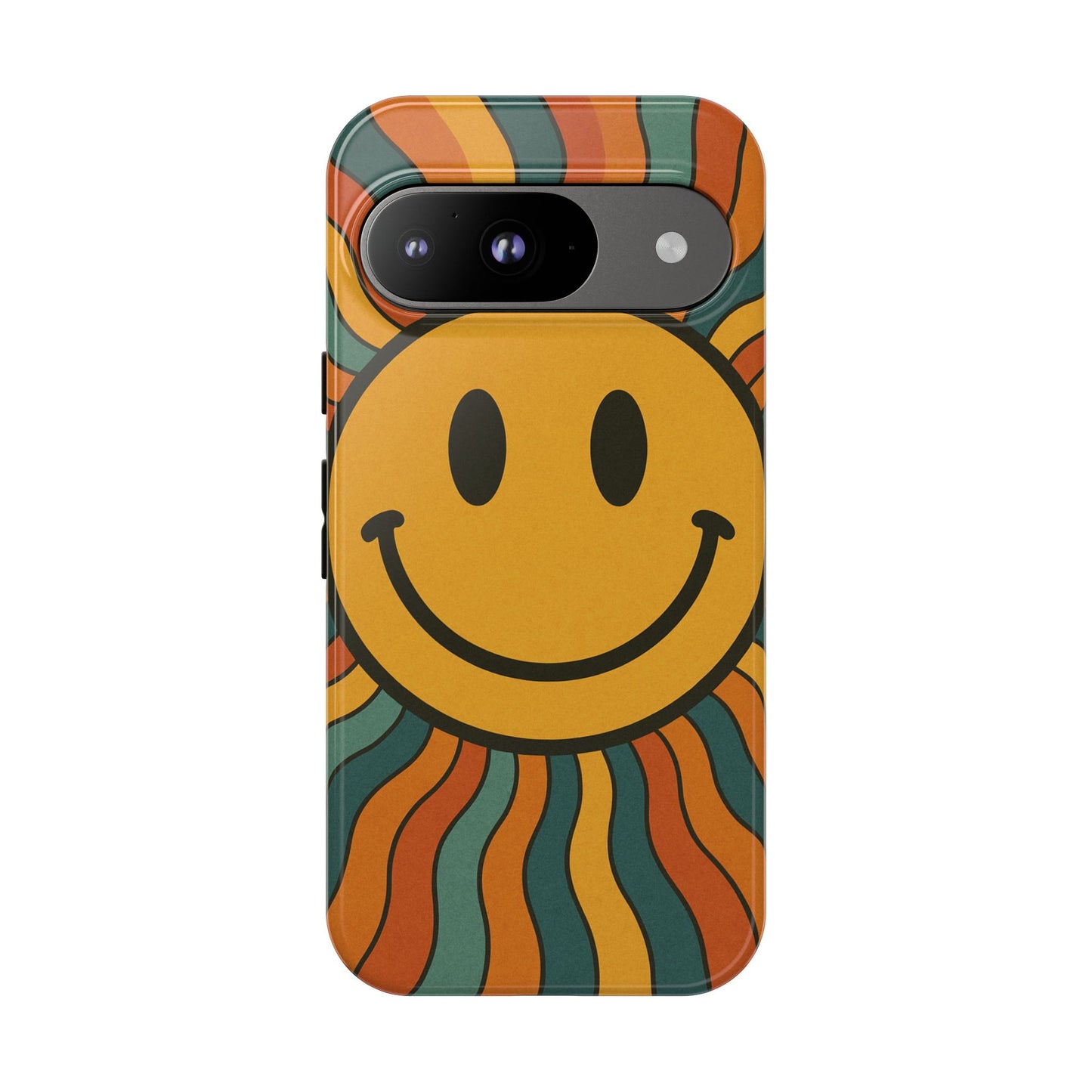 Colorful Smiley Phone Case, Retro Vibe Phone Cover, Cute Gift for Kids and Adults, Fun Protector for Everyday Use, Eco-Friendly Merchandise
