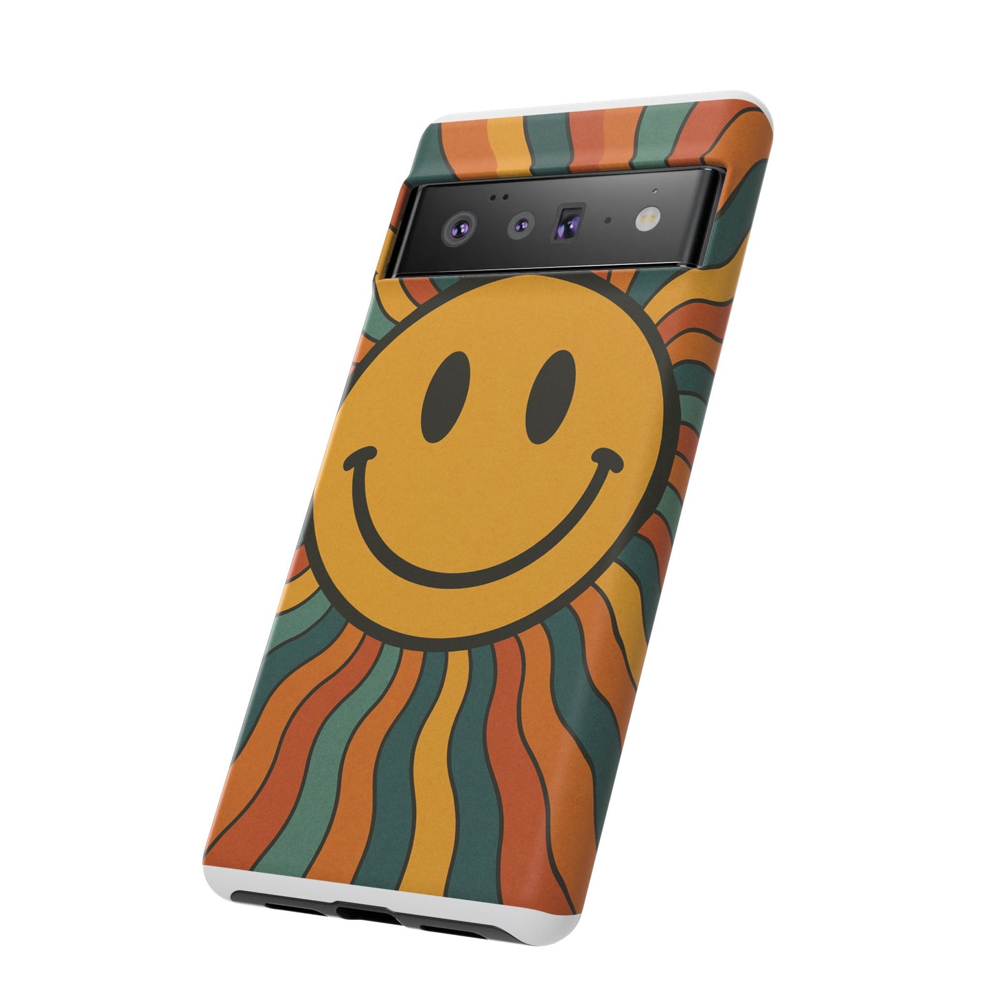 Colorful Smiley Phone Case, Retro Vibe Phone Cover, Cute Gift for Kids and Adults, Fun Protector for Everyday Use, Eco-Friendly Merchandise