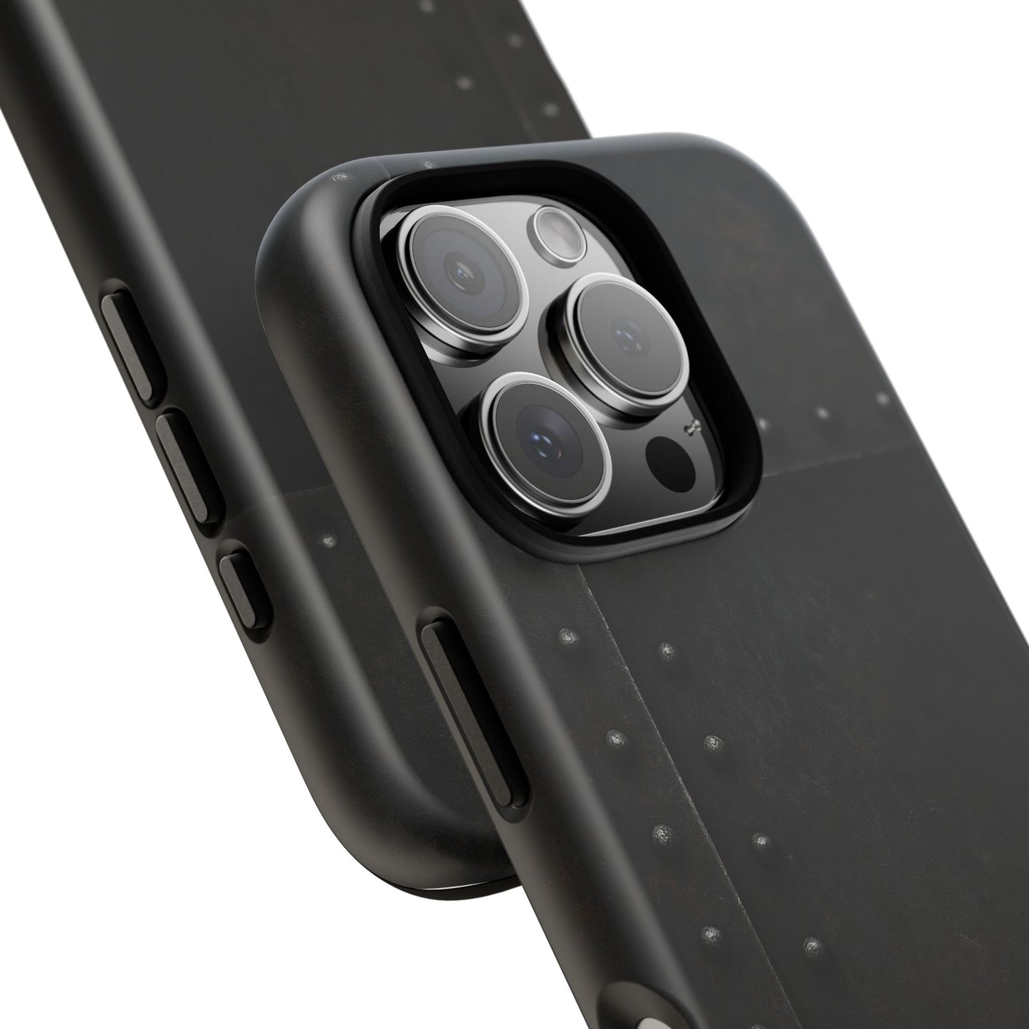 Steel & Smoke – Riveted Shadows Phone Case