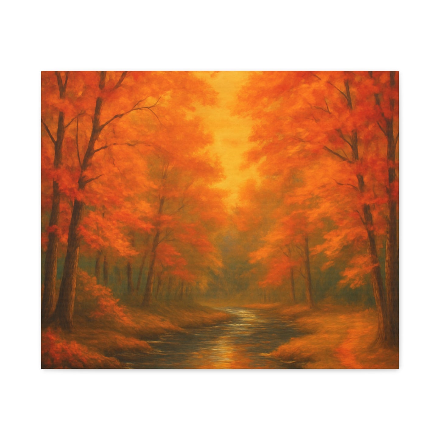 Autumn Forest Canvas Art Print, Fall Home Decor, Cozy Wall Art, Nature Inspired Gallery, Seasonal Decoration
