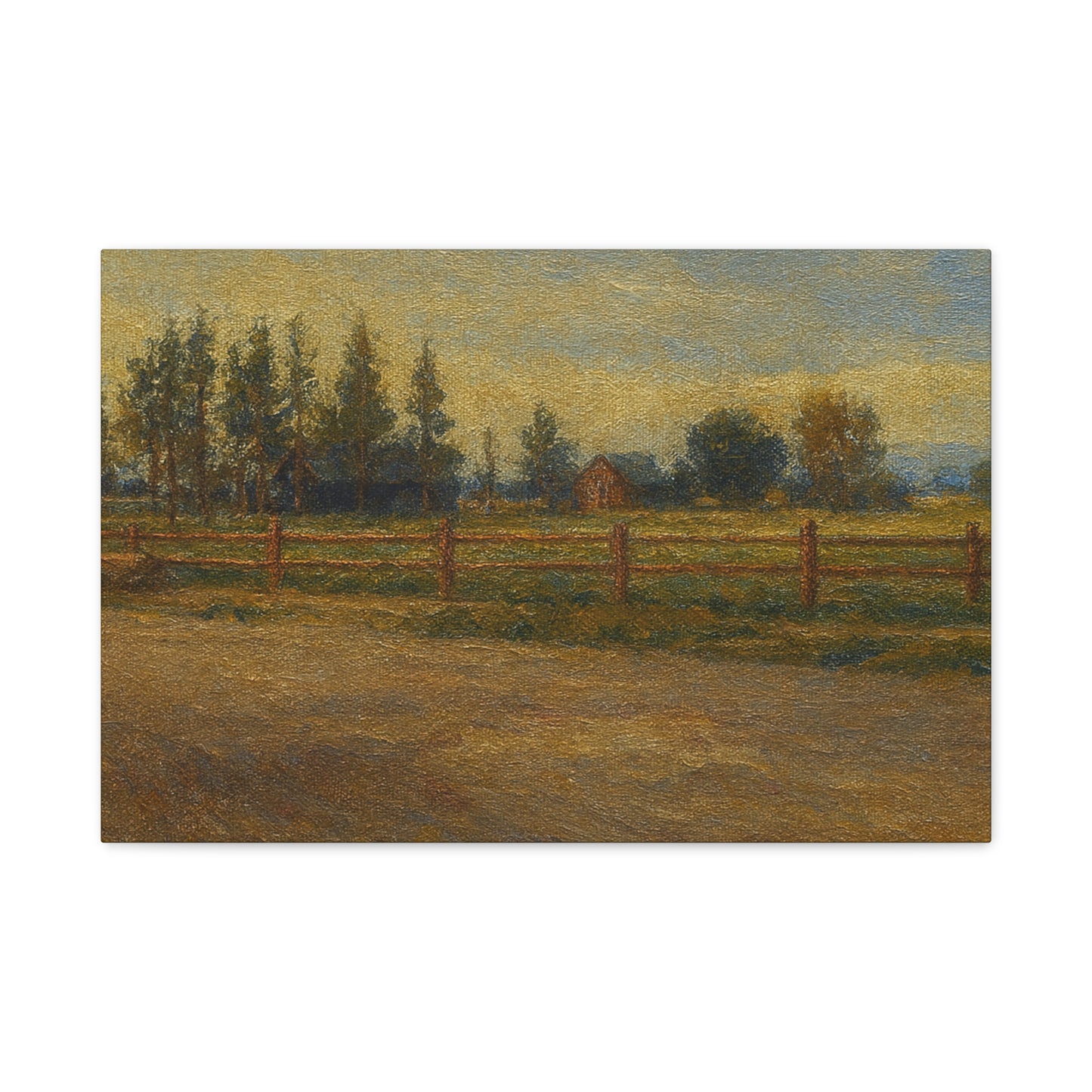 Rustic Landscape Canvas Print, Home Decor, Art for Living Room, Farmhouse Style, Gift for Art Lovers