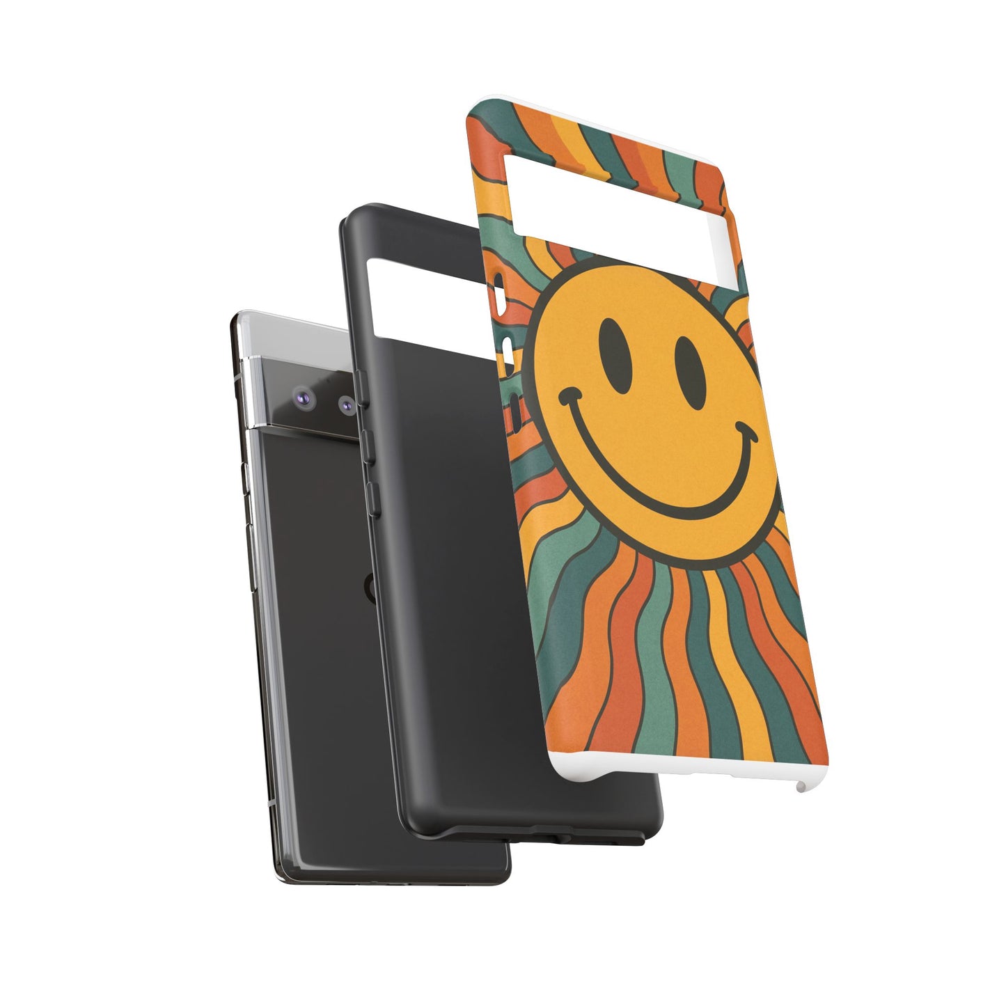 Colorful Smiley Phone Case, Retro Vibe Phone Cover, Cute Gift for Kids and Adults, Fun Protector for Everyday Use, Eco-Friendly Merchandise